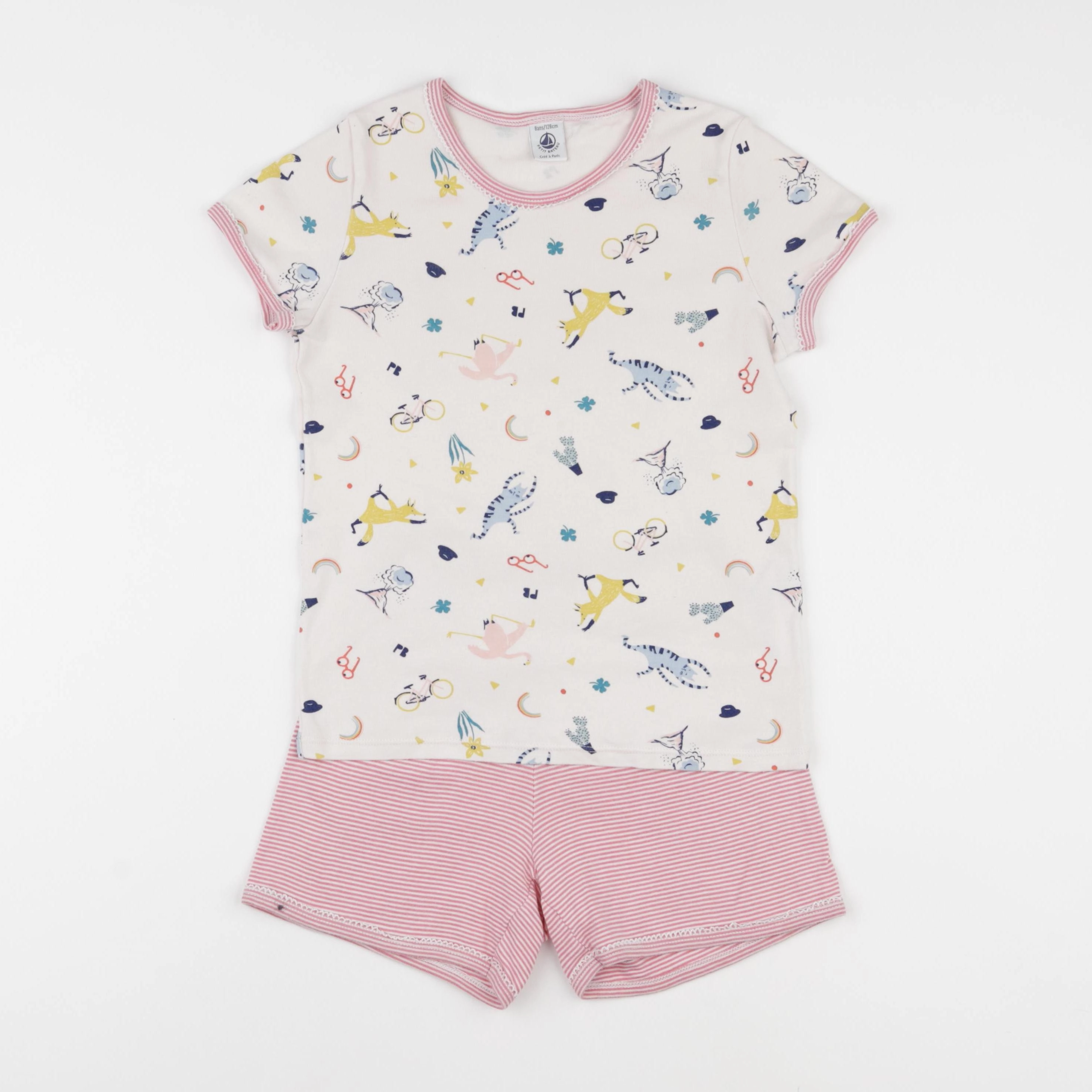 Petit Bateau - pyjama coton multicolore - 8 ans