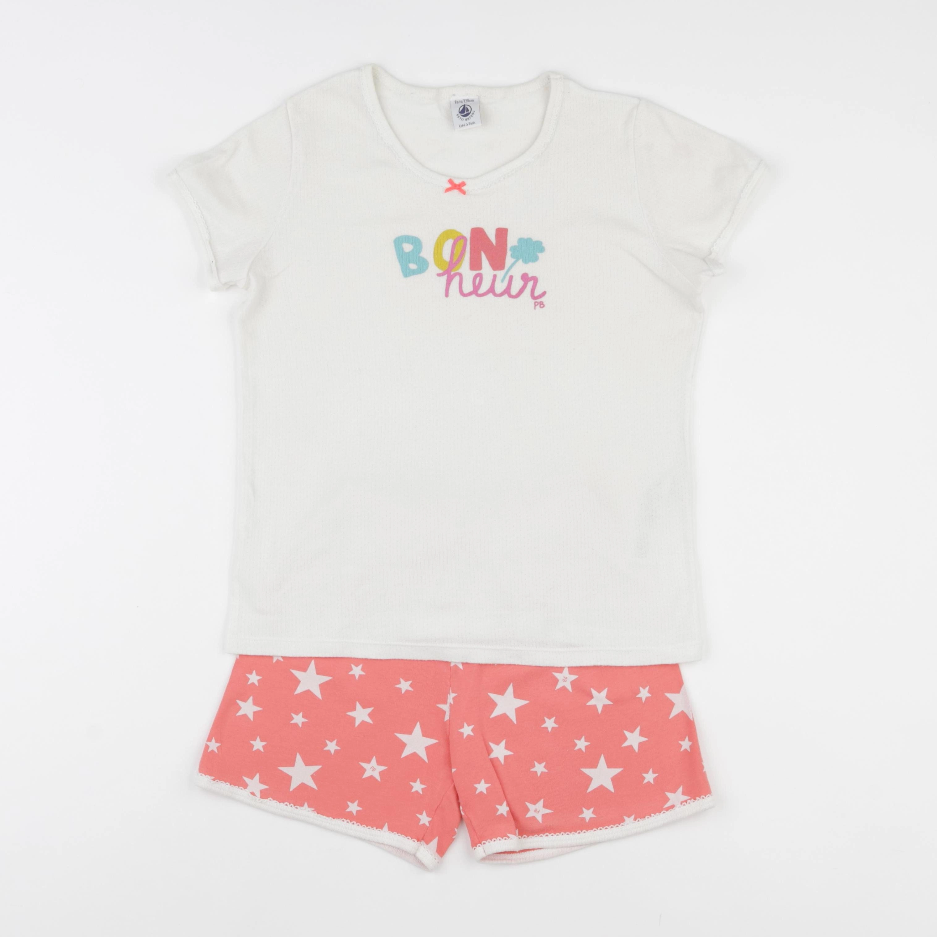 Petit Bateau - pyjama coton multicolore - 8 ans
