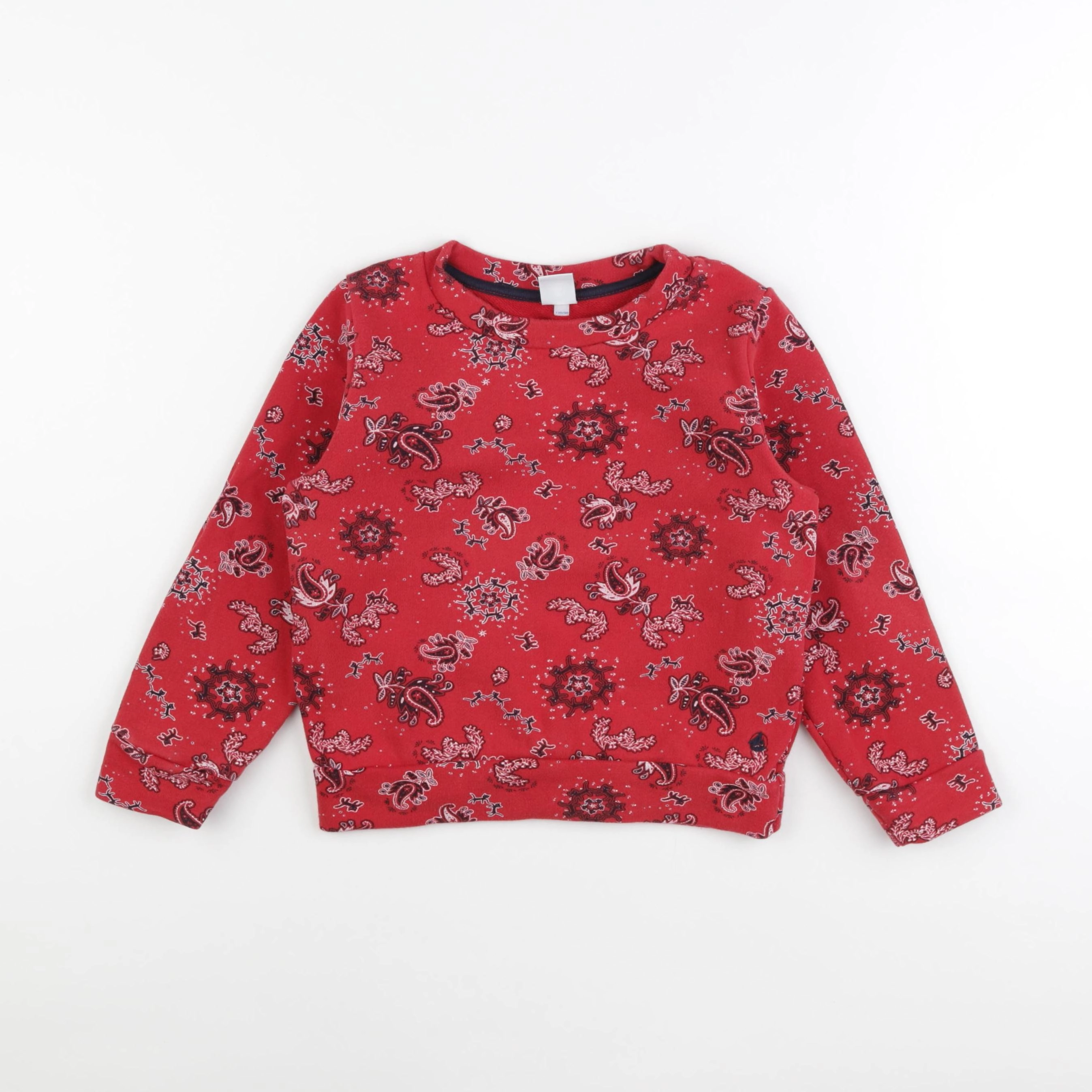 Petit Bateau - sweat rouge - 6 ans