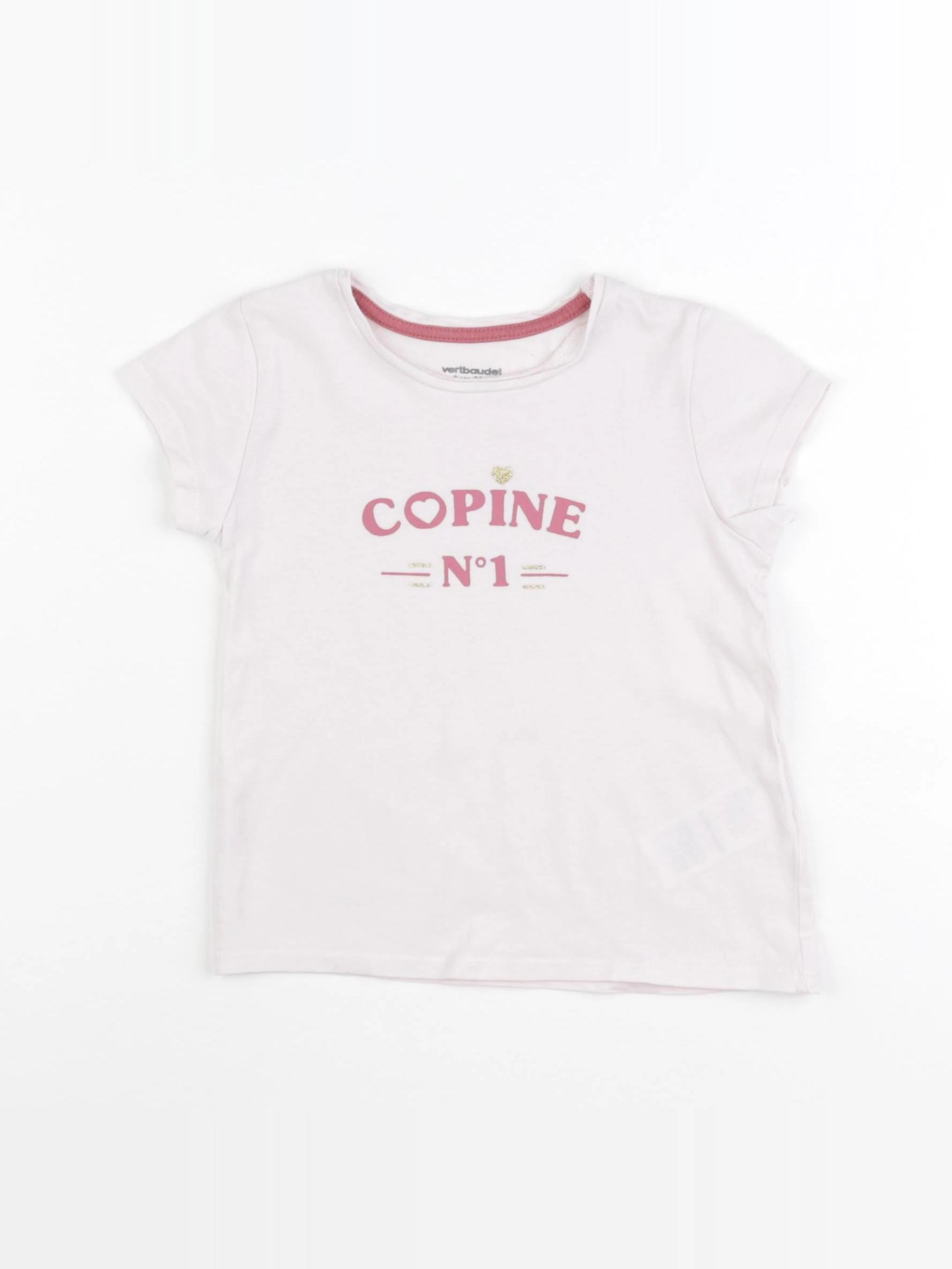 Vertbaudet - tee-shirt rose - 3 ans