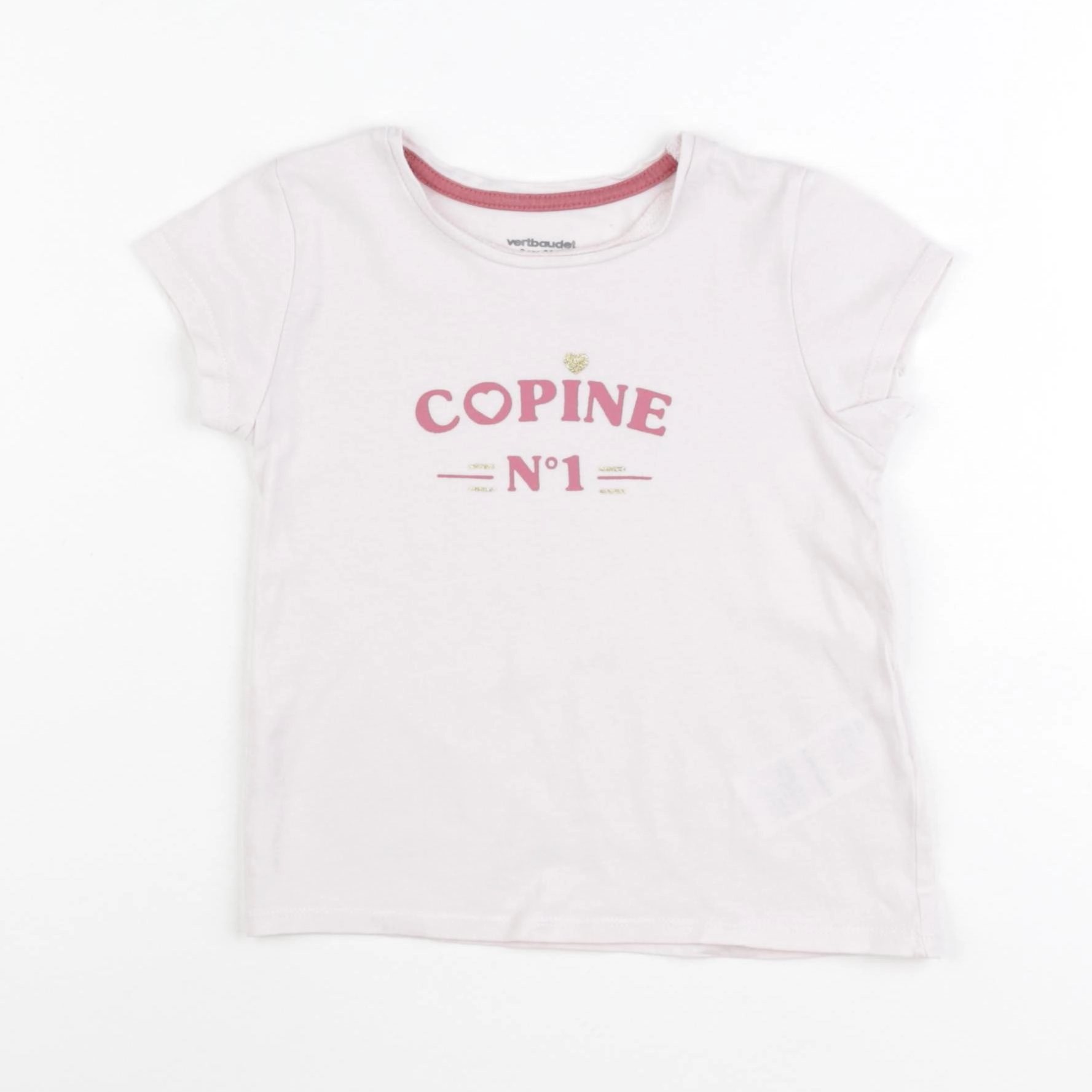 Vertbaudet - tee-shirt rose - 3 ans