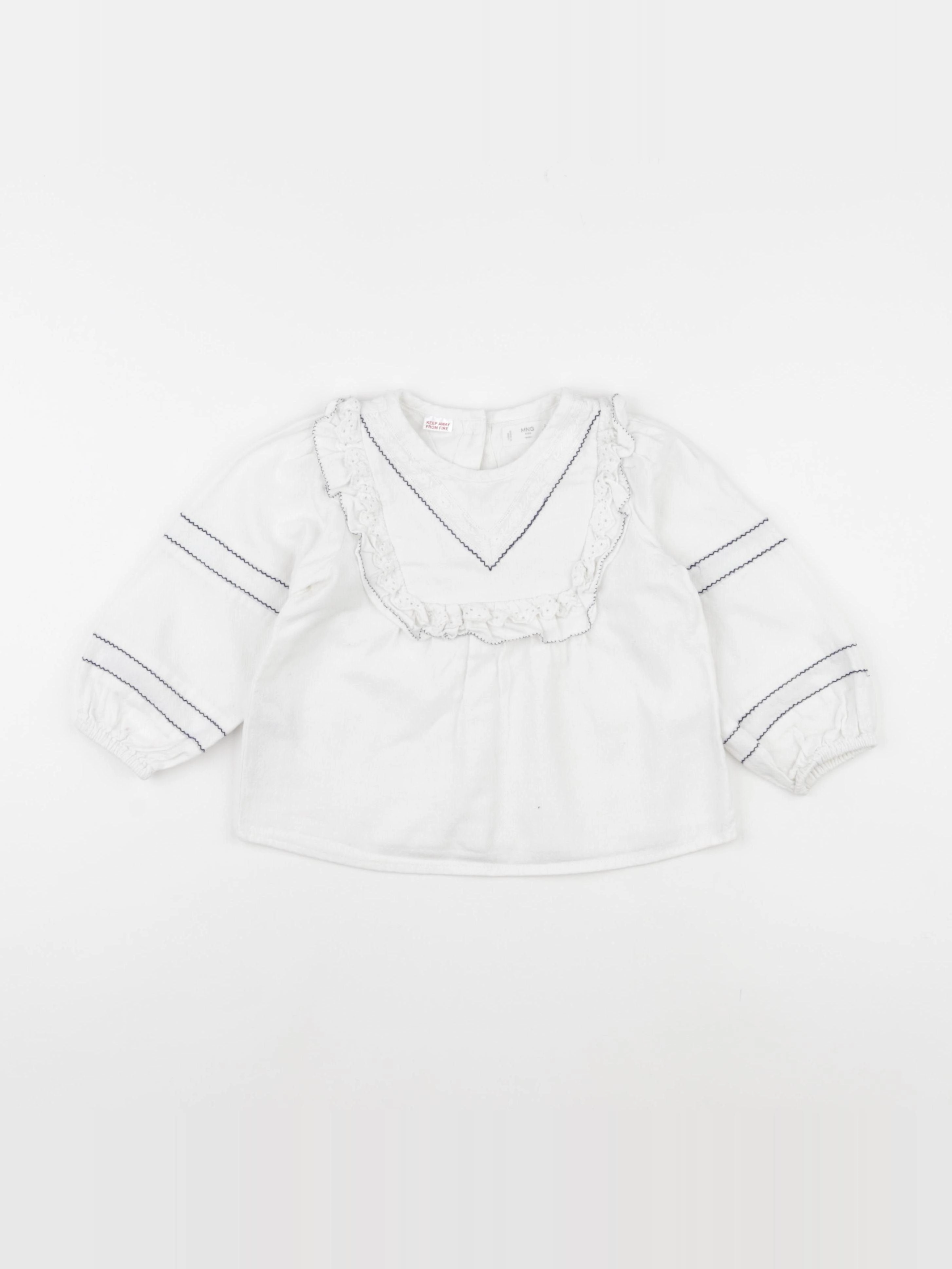 Mango - blouse blanc - 2/3 ans