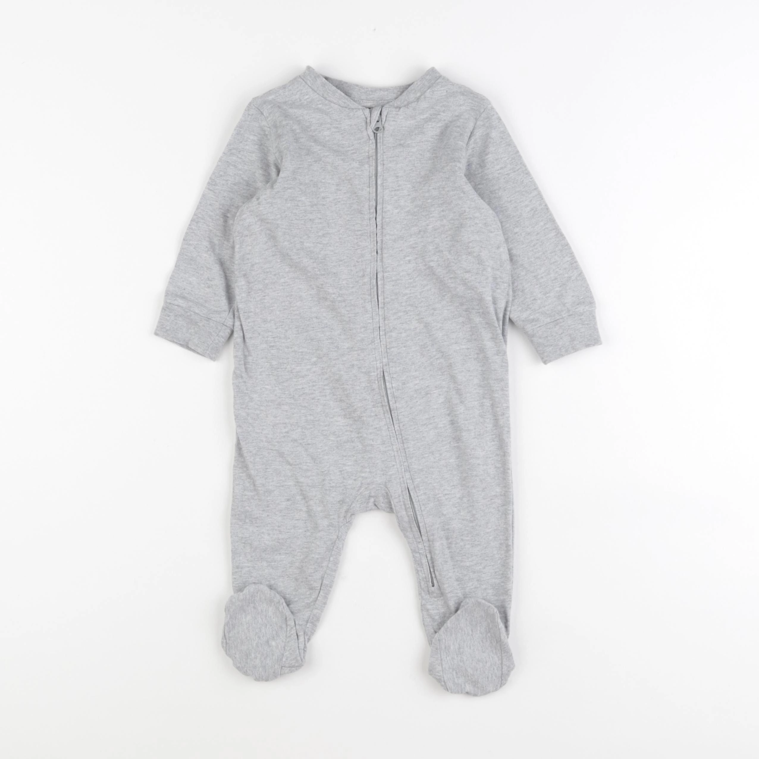 H&M - pyjama coton gris - 3/6 mois