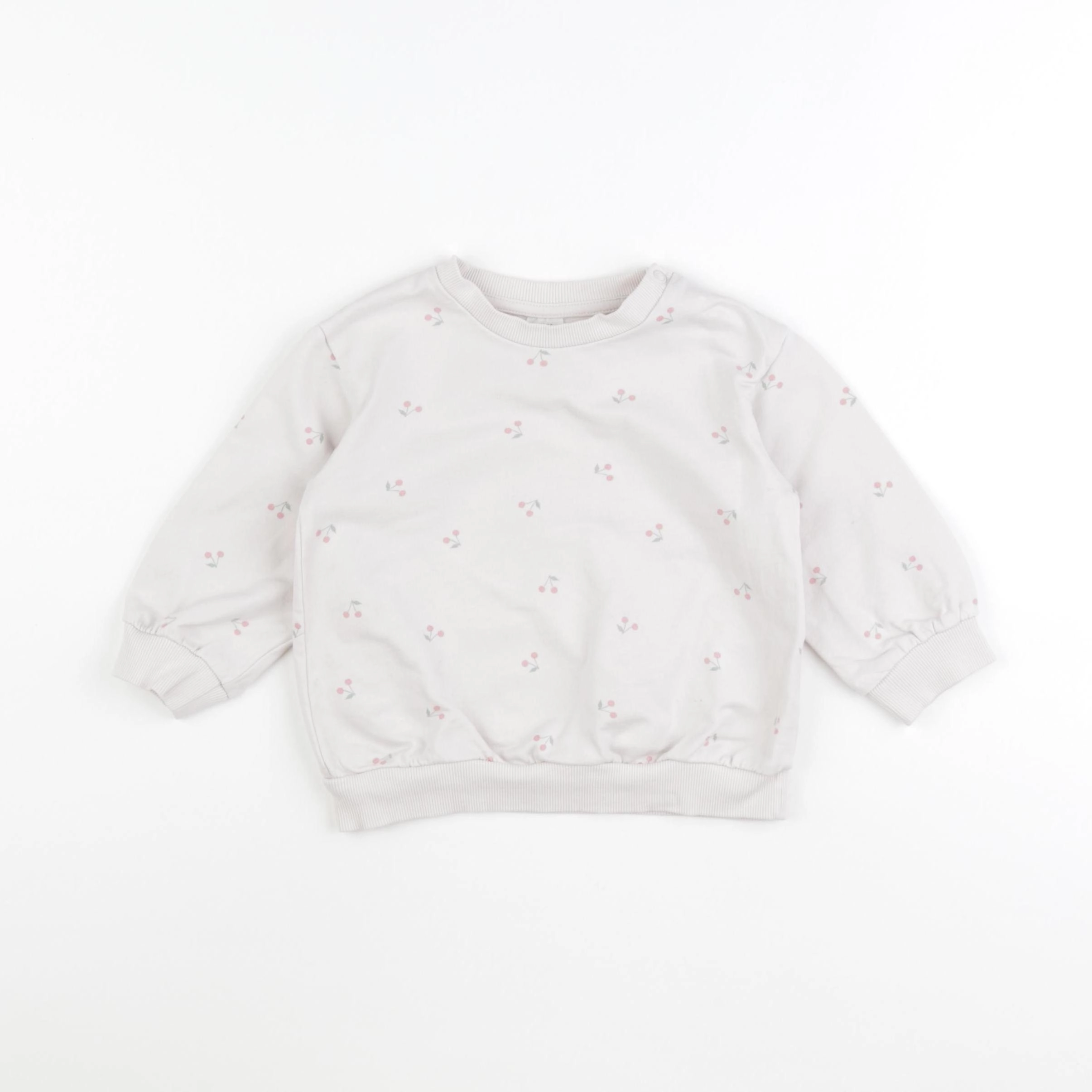 H&M - sweat blanc - 9/12 mois