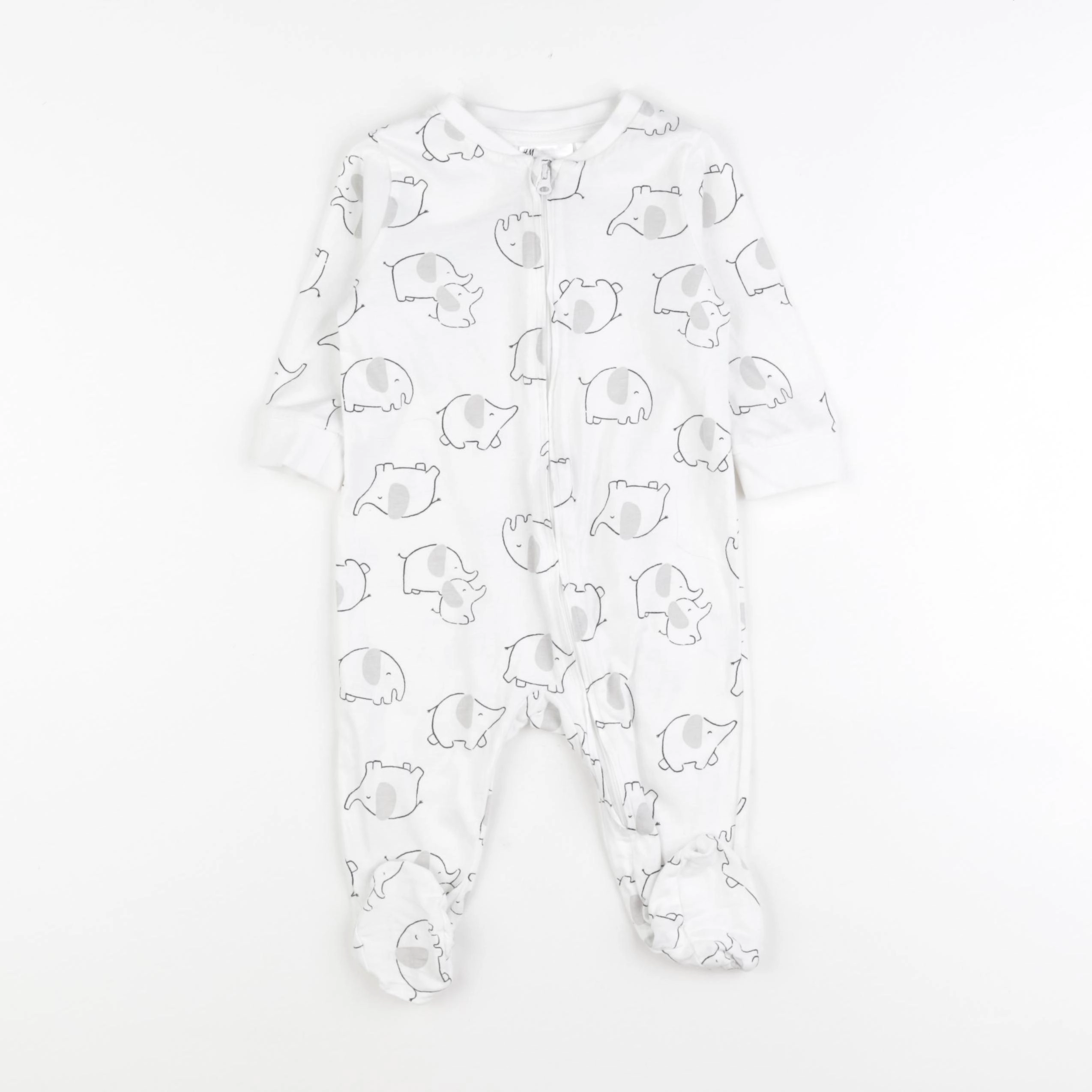 H&M - pyjama coton blanc - 3/6 mois