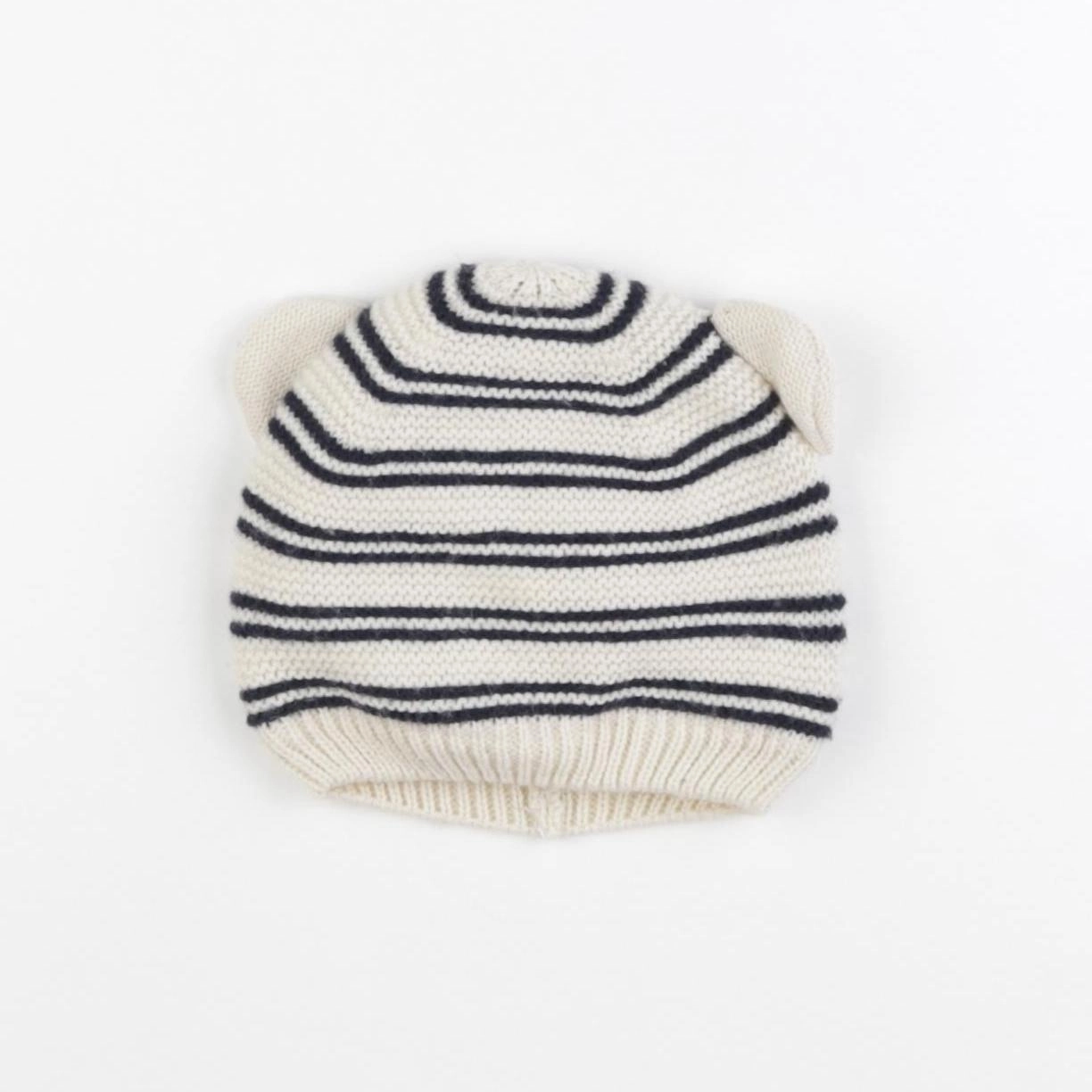 Boutchou - bonnet bleu, beige - 6/12 mois
