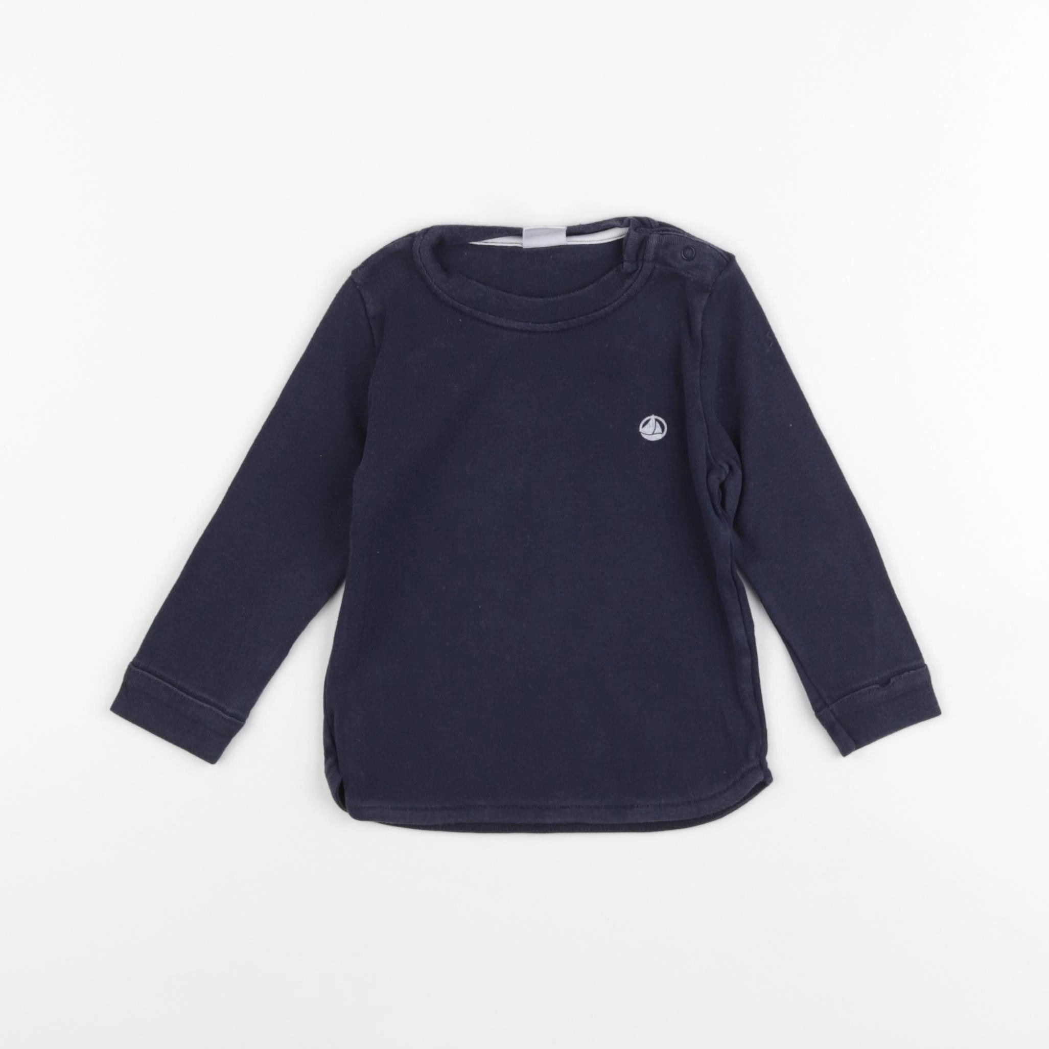 Petit Bateau - tee-shirt bleu - 18 mois