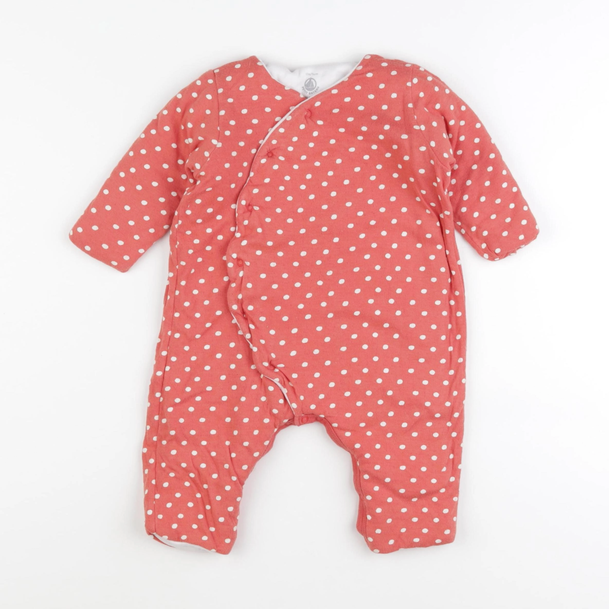 Petit Bateau - pyjama coton rouge - 12 mois
