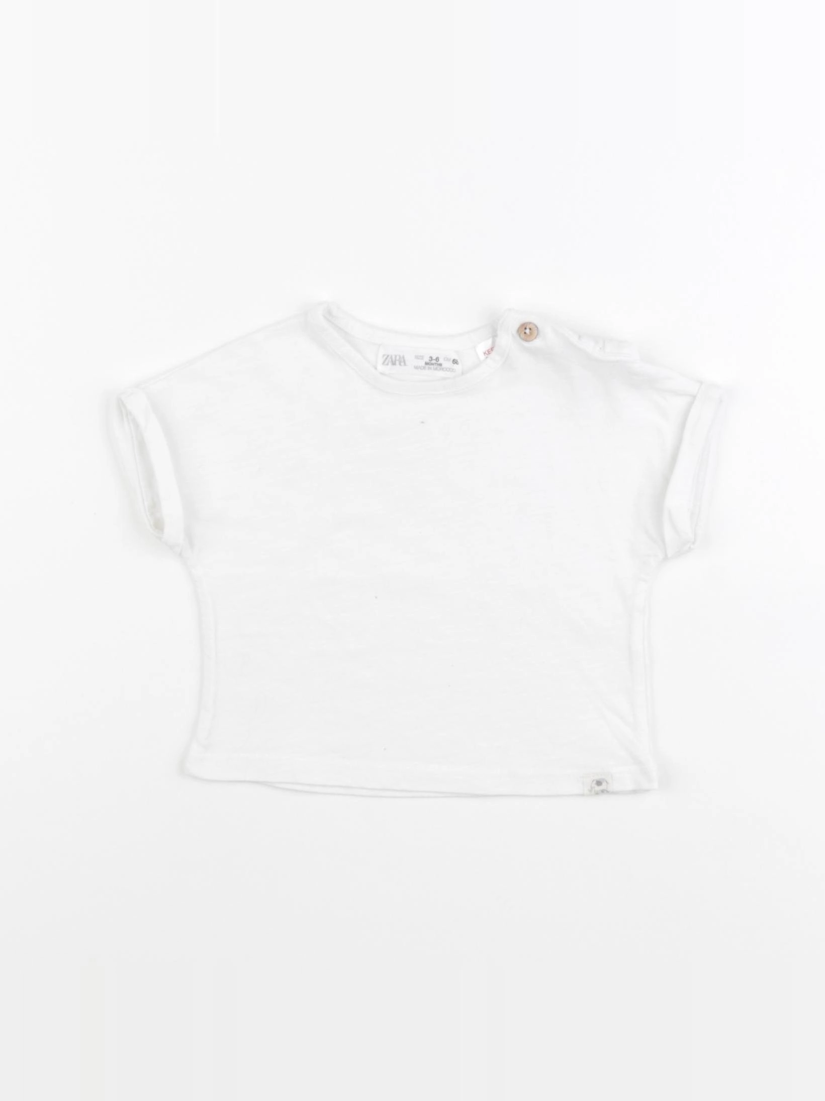 Zara - tee-shirt blanc - 3/6 mois