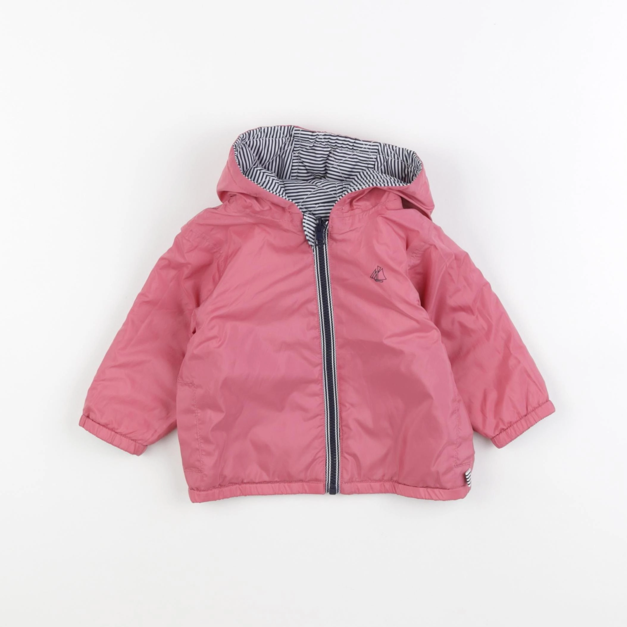 Petit Bateau - doudoune rose - 6 mois
