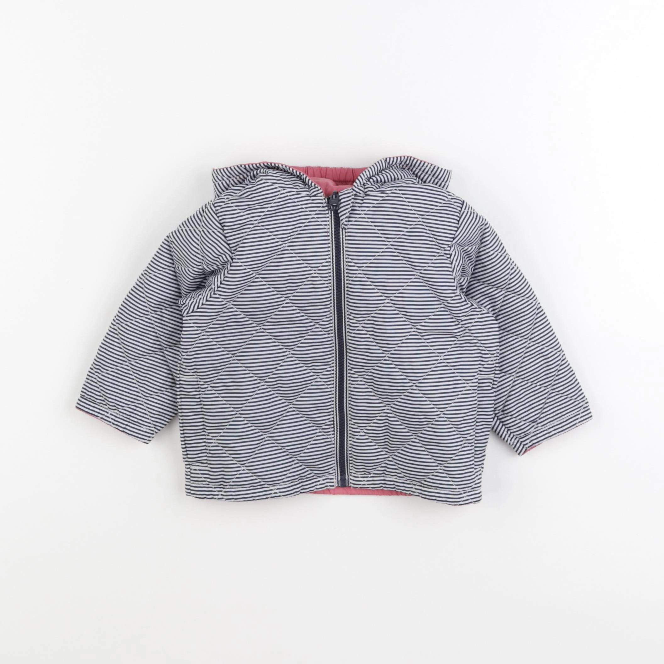 Petit Bateau - doudoune rose - 6 mois
