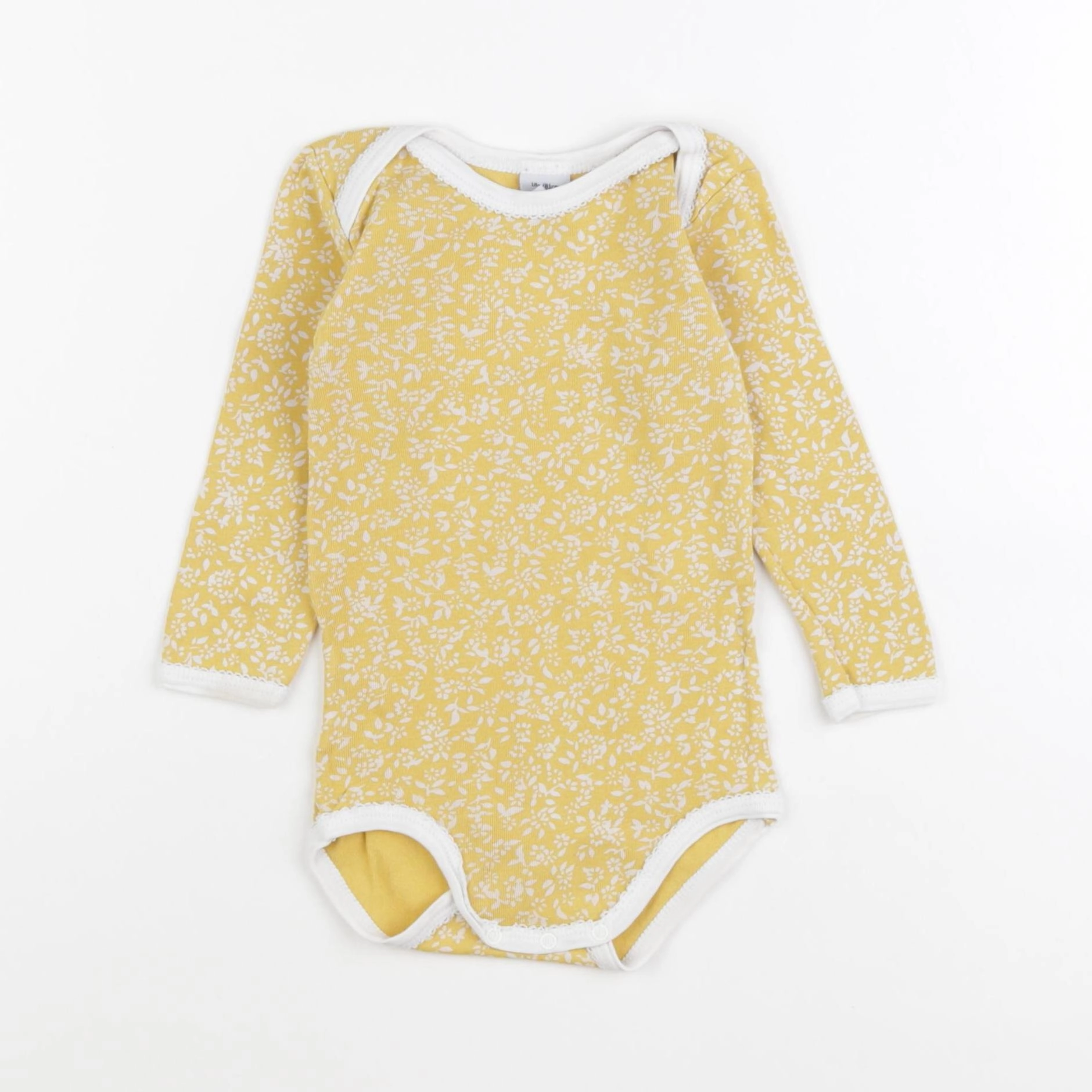 Petit Bateau - body jaune - 18 mois