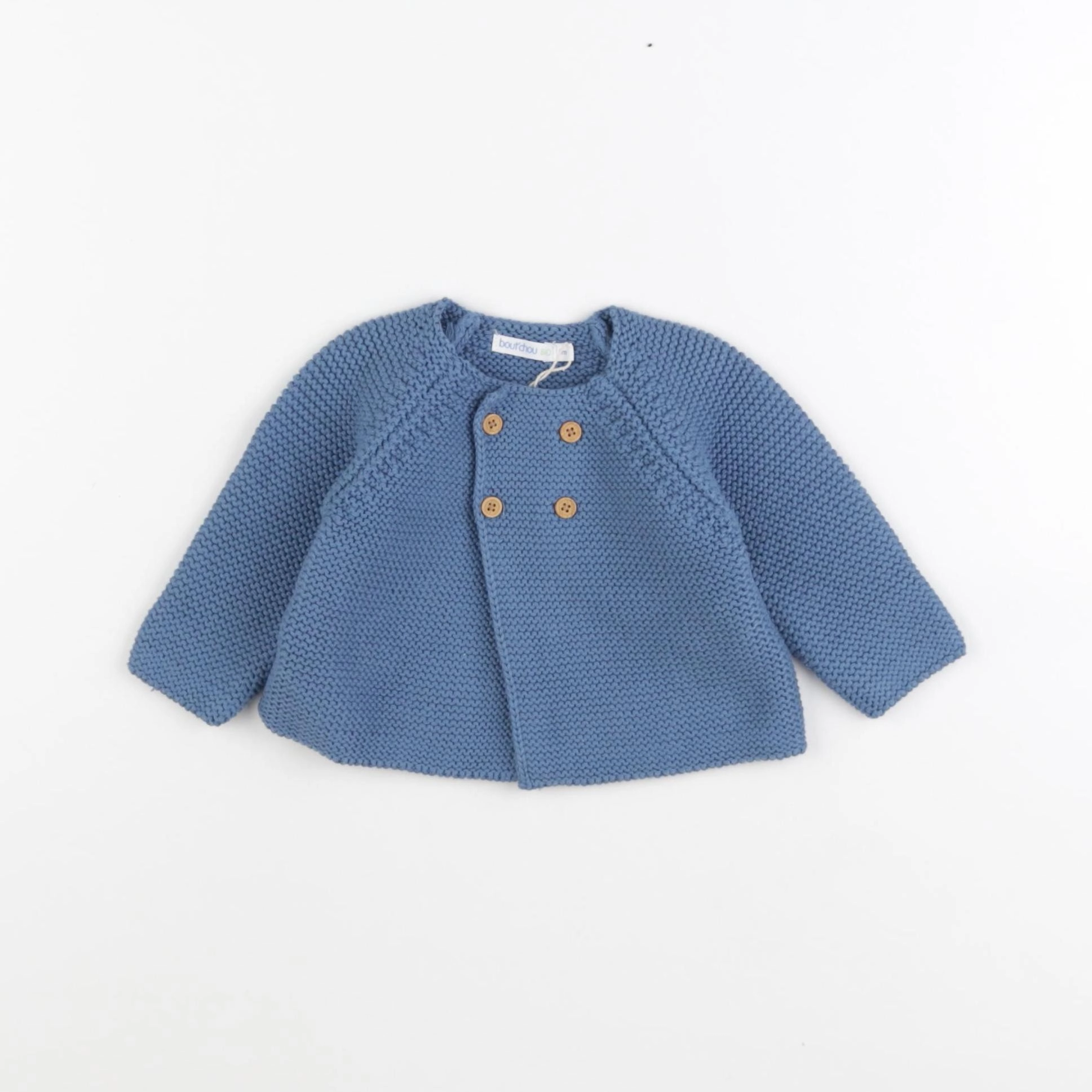 Boutchou - gilet bleu - 3 mois