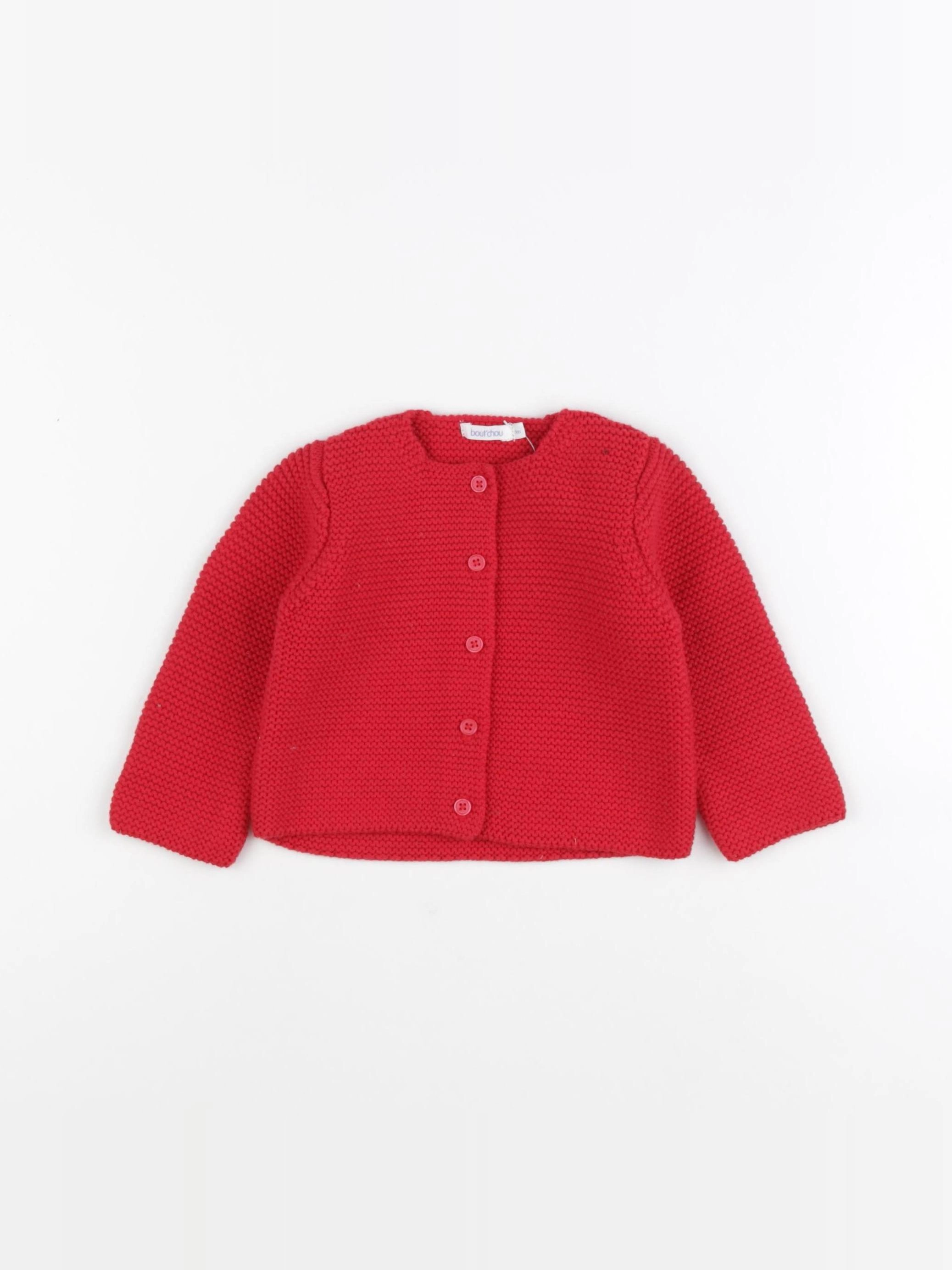 Boutchou - gilet rouge - 9 mois