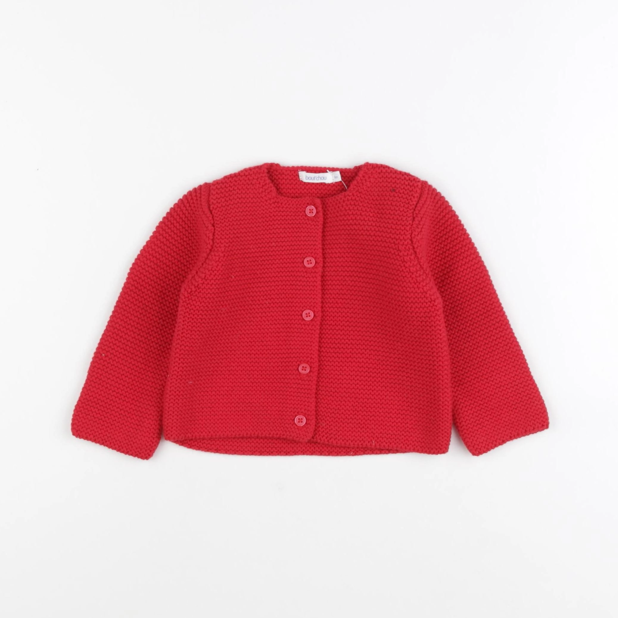 Boutchou - gilet rouge - 9 mois