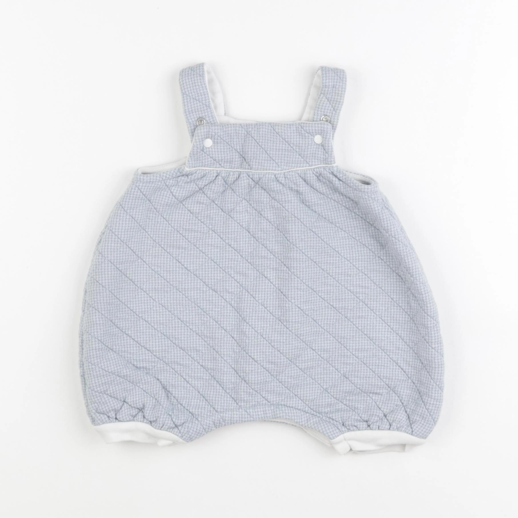 Petit Bateau - salopette blanc, bleu - 6 mois