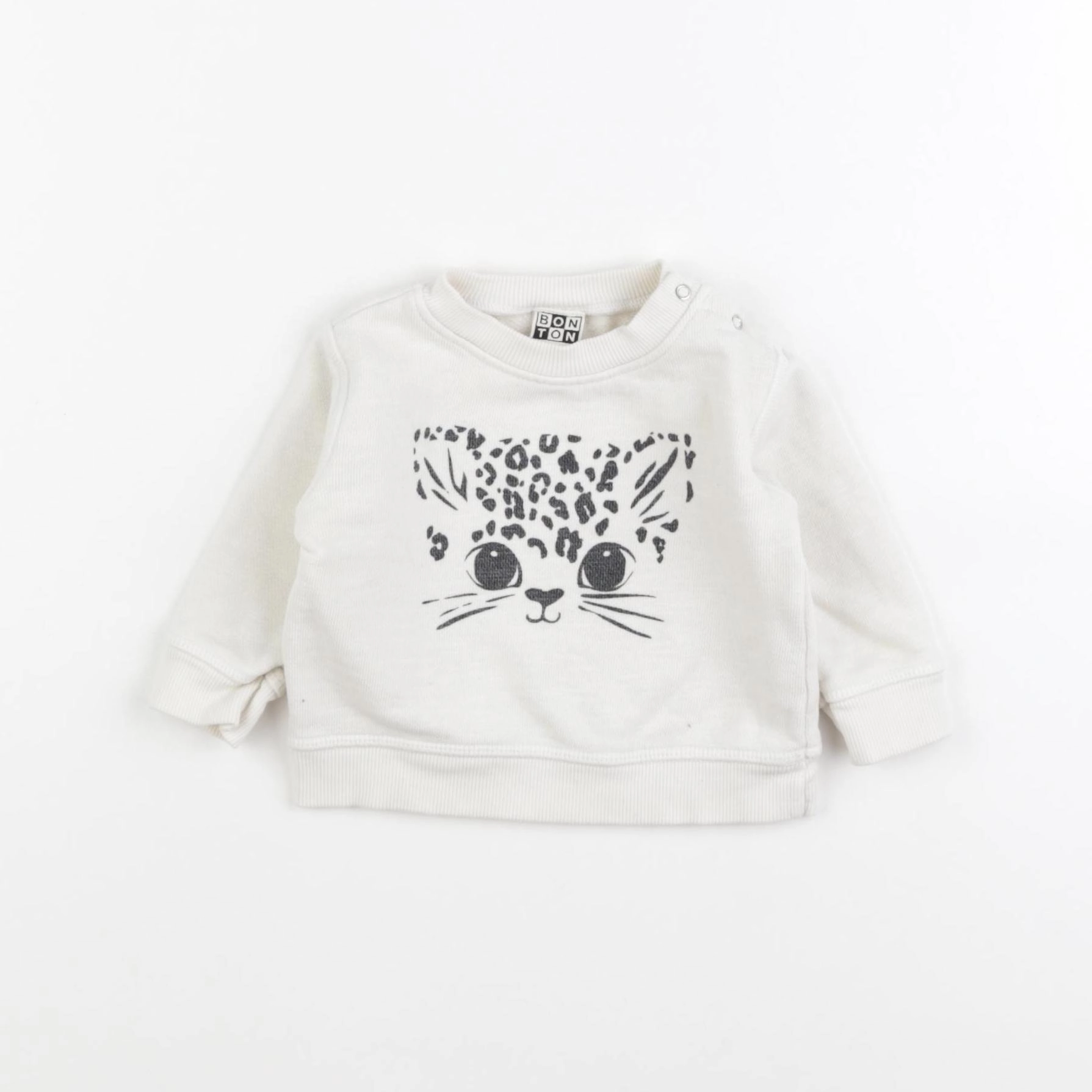 Bonton - sweat beige - 6 mois
