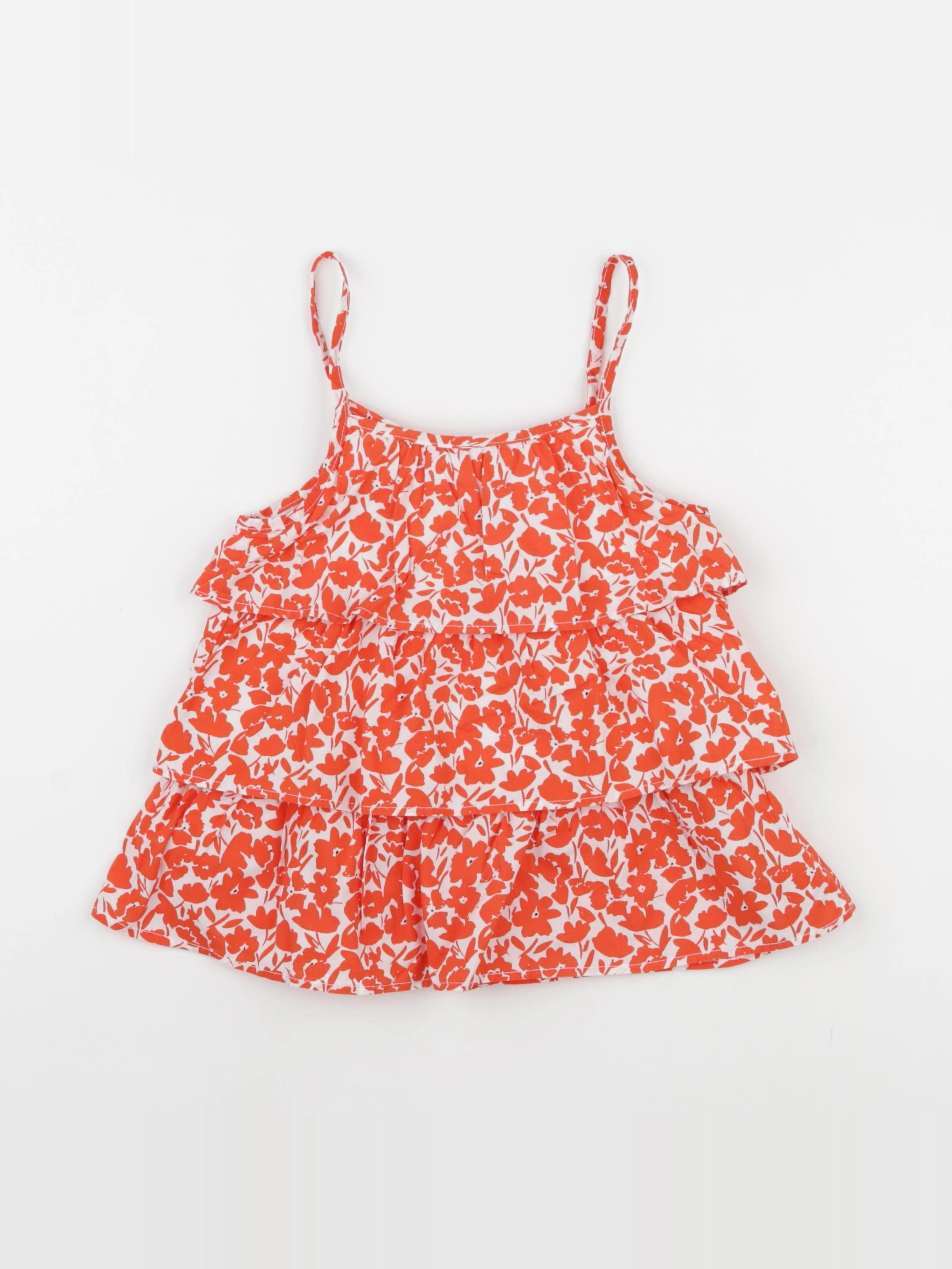 Vertbaudet - blouse rouge - 7 ans