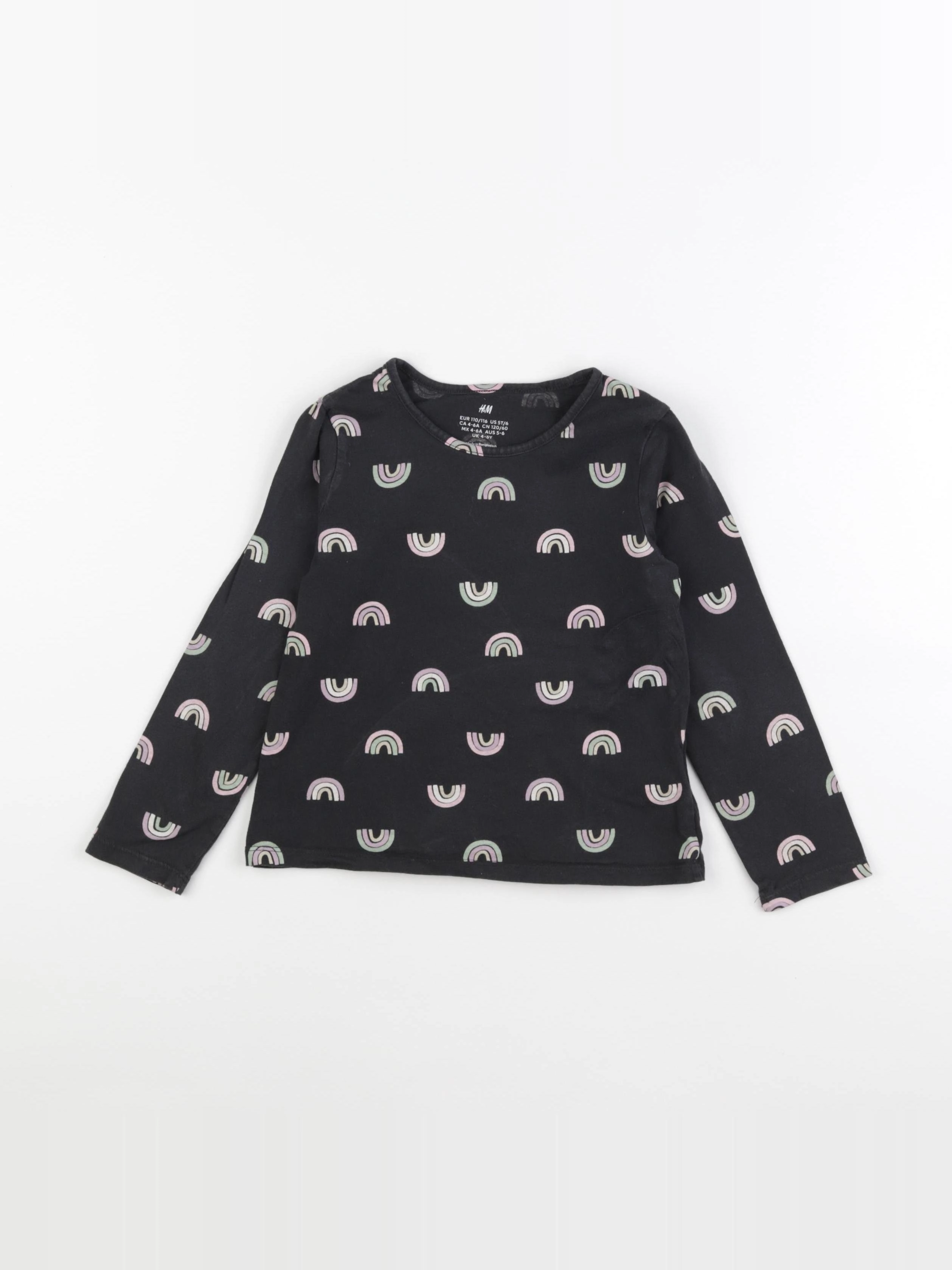 H&M - tee-shirt gris - 4/6 ans