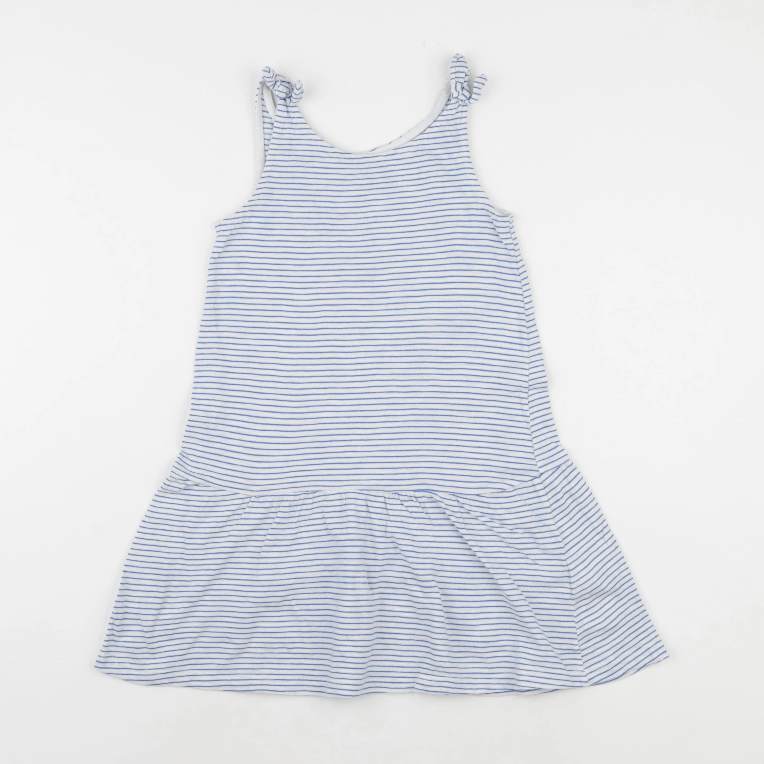 Vertbaudet - robe bleu, blanc - 6 ans