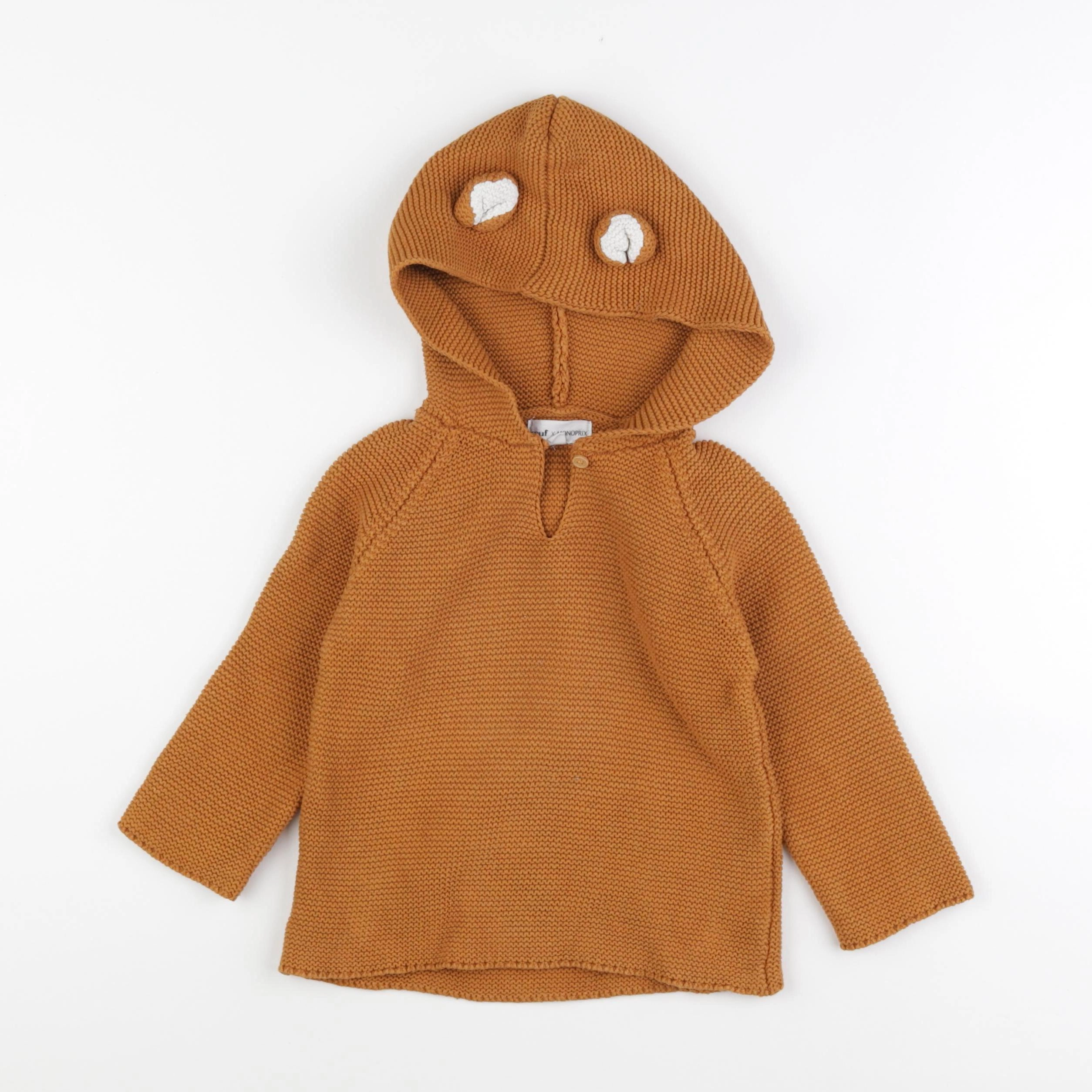 Monoprix x OEUF - pull orange - 4 ans