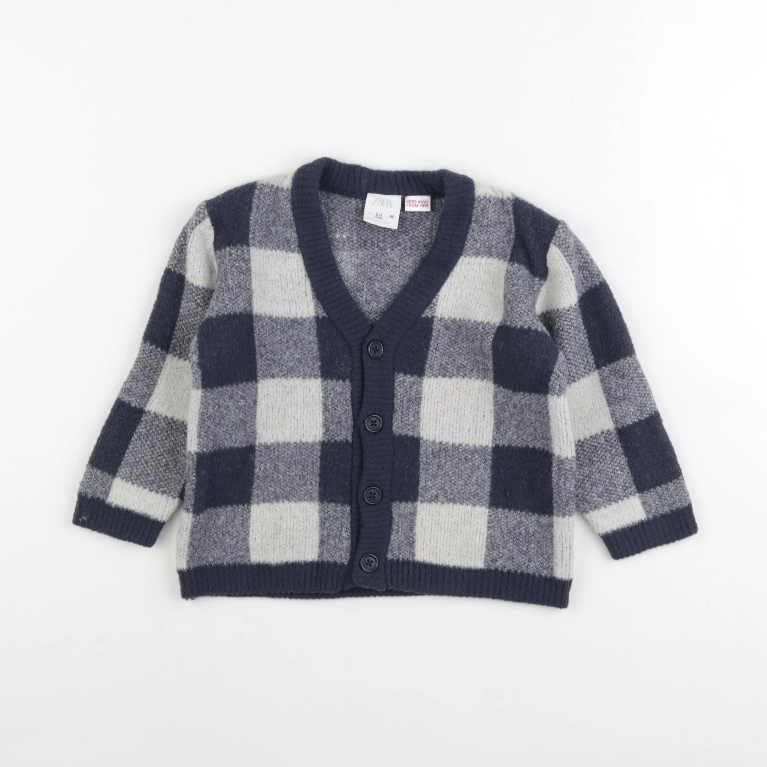 Zara - gilet bleu - 2/3 ans