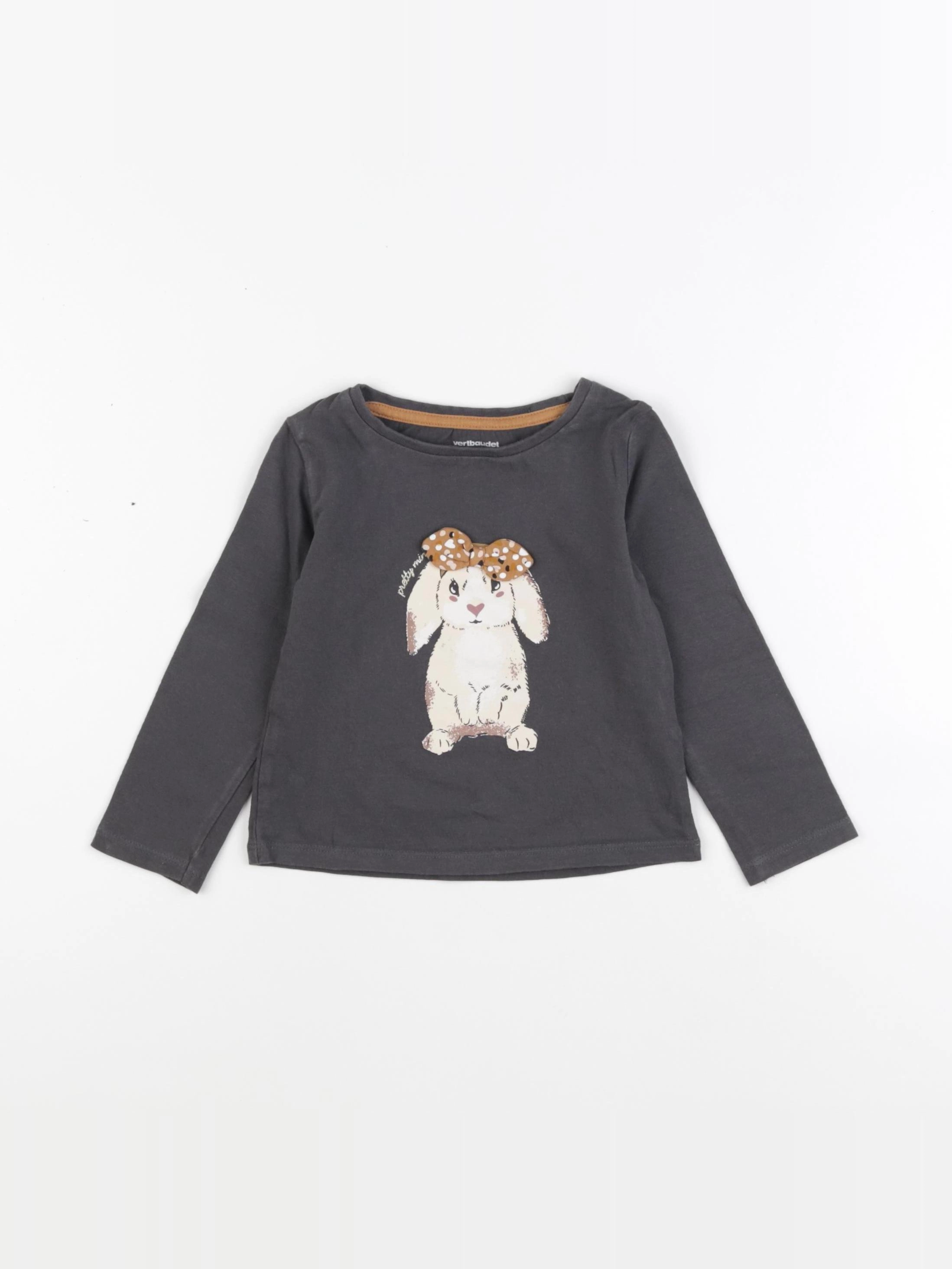 Vertbaudet - tee-shirt gris - 2 ans