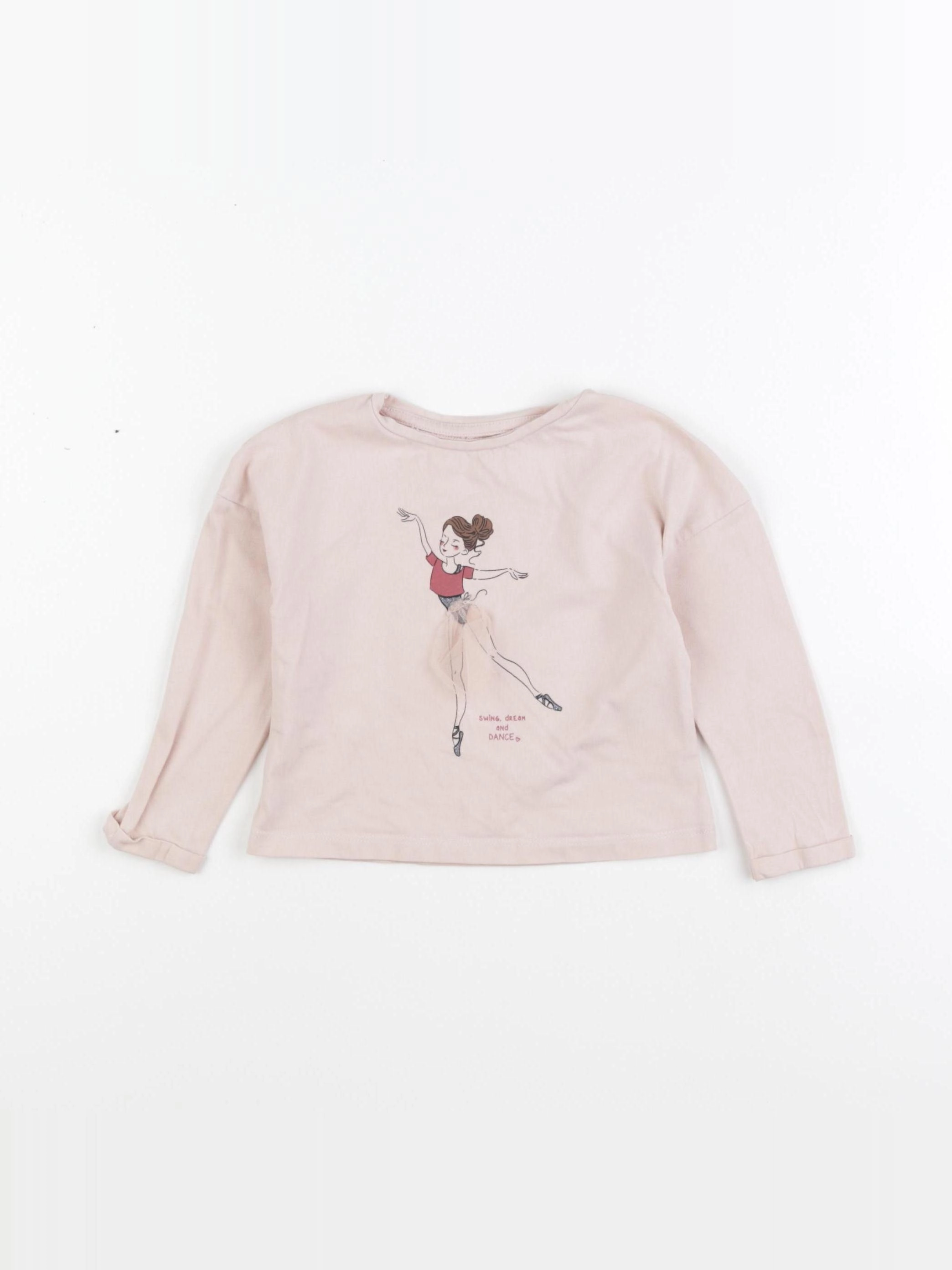 Vertbaudet - tee-shirt rose - 2 ans