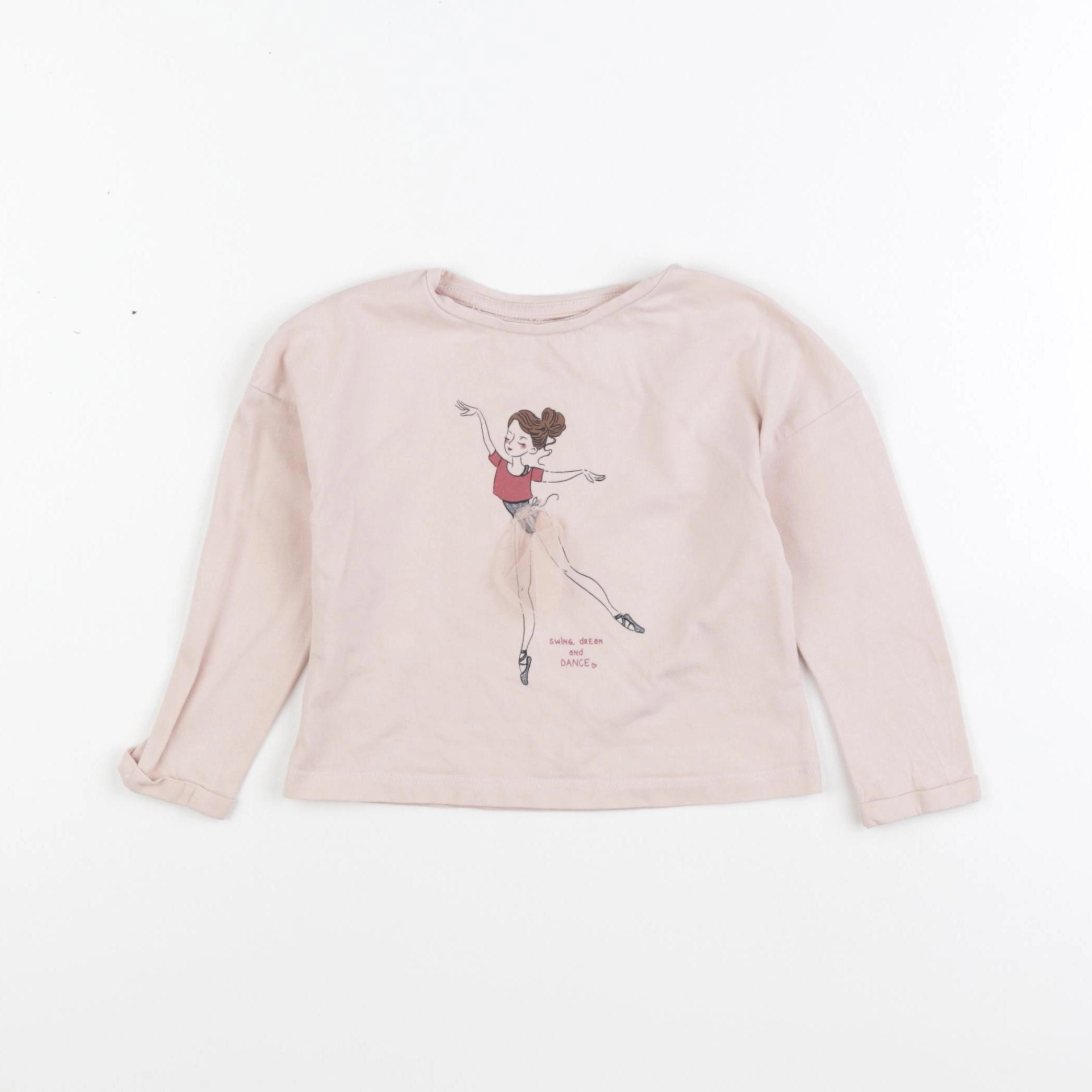 Vertbaudet - tee-shirt rose - 2 ans