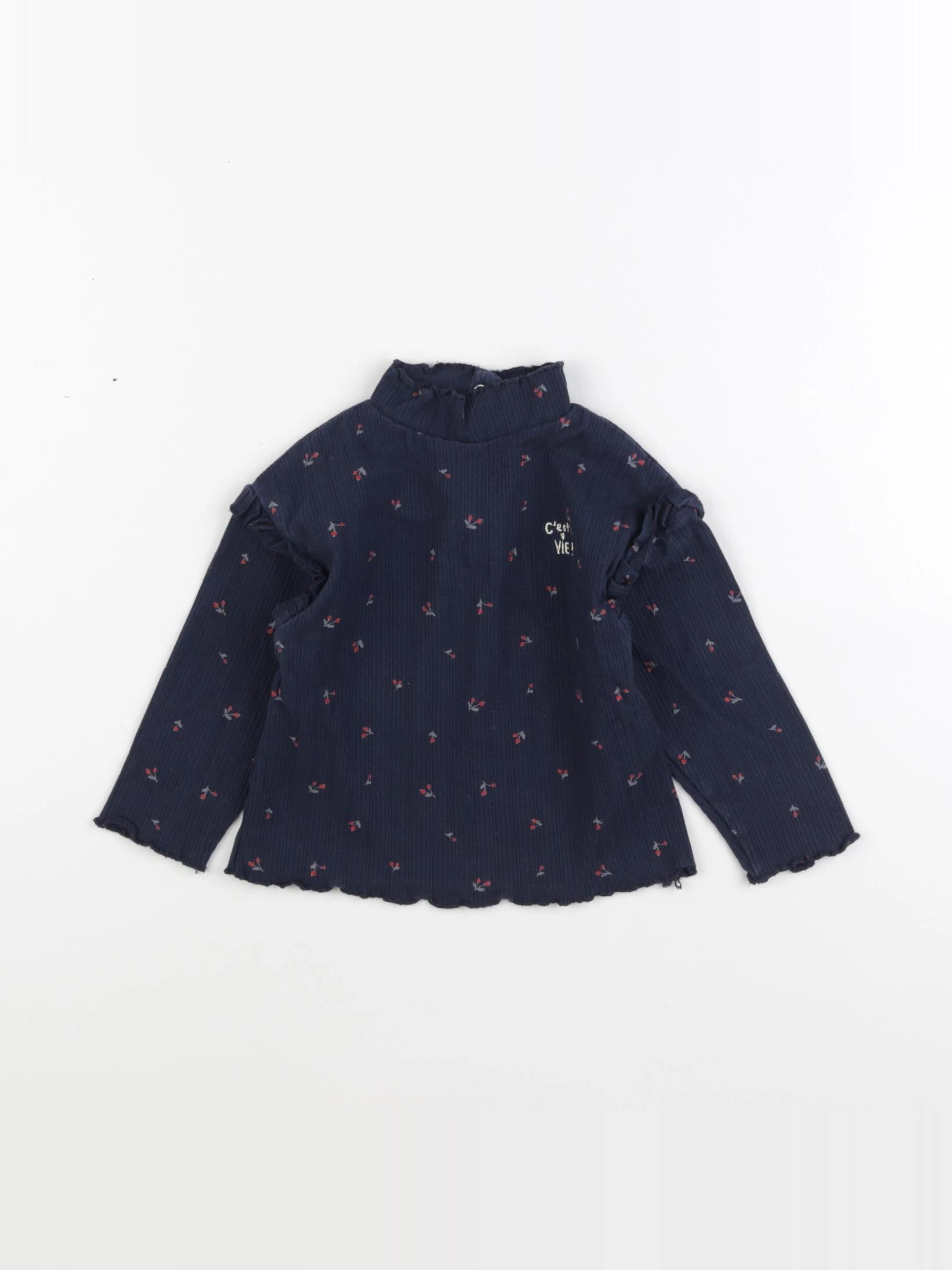 Vertbaudet - sous-pull bleu - 2 ans