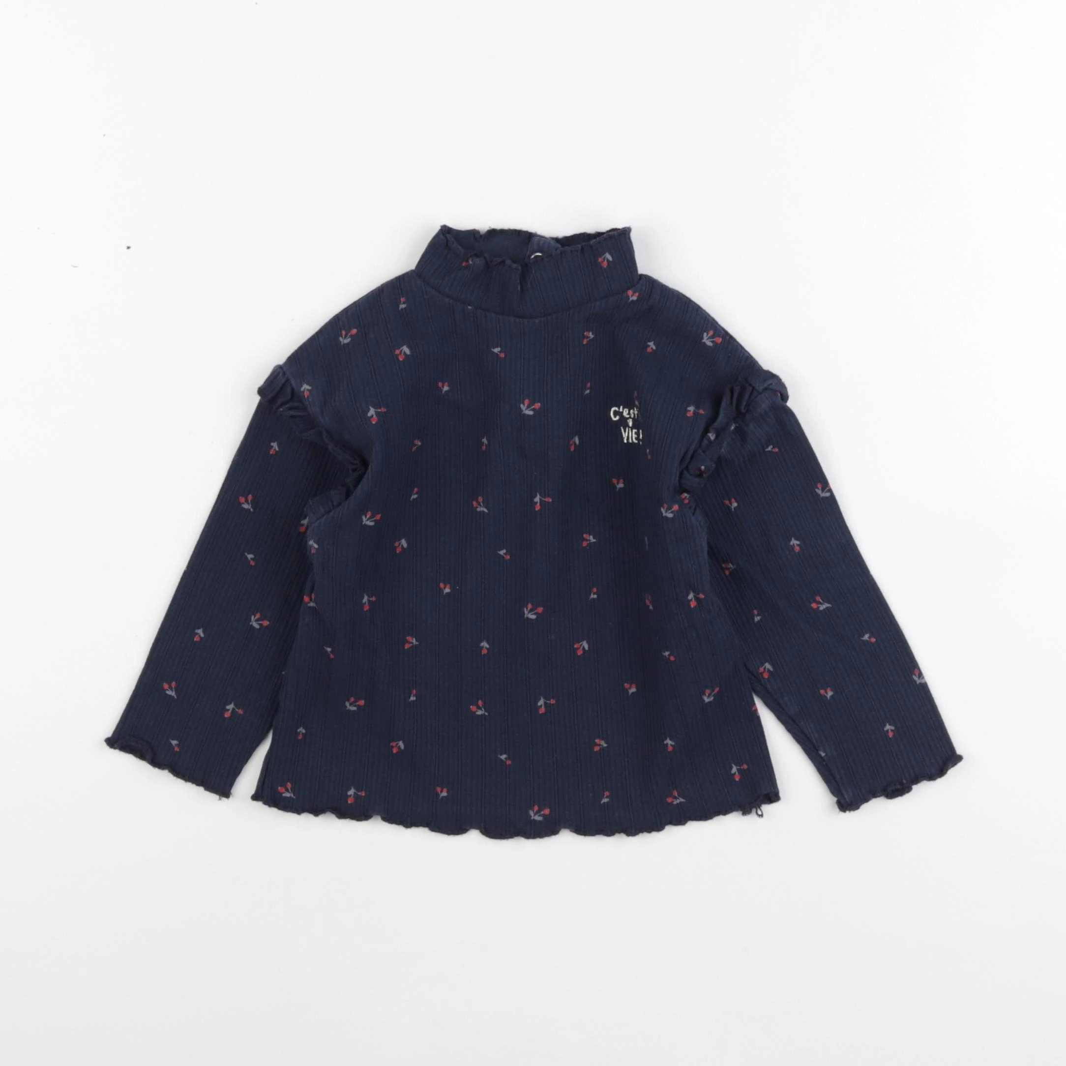 Vertbaudet - sous-pull bleu - 2 ans