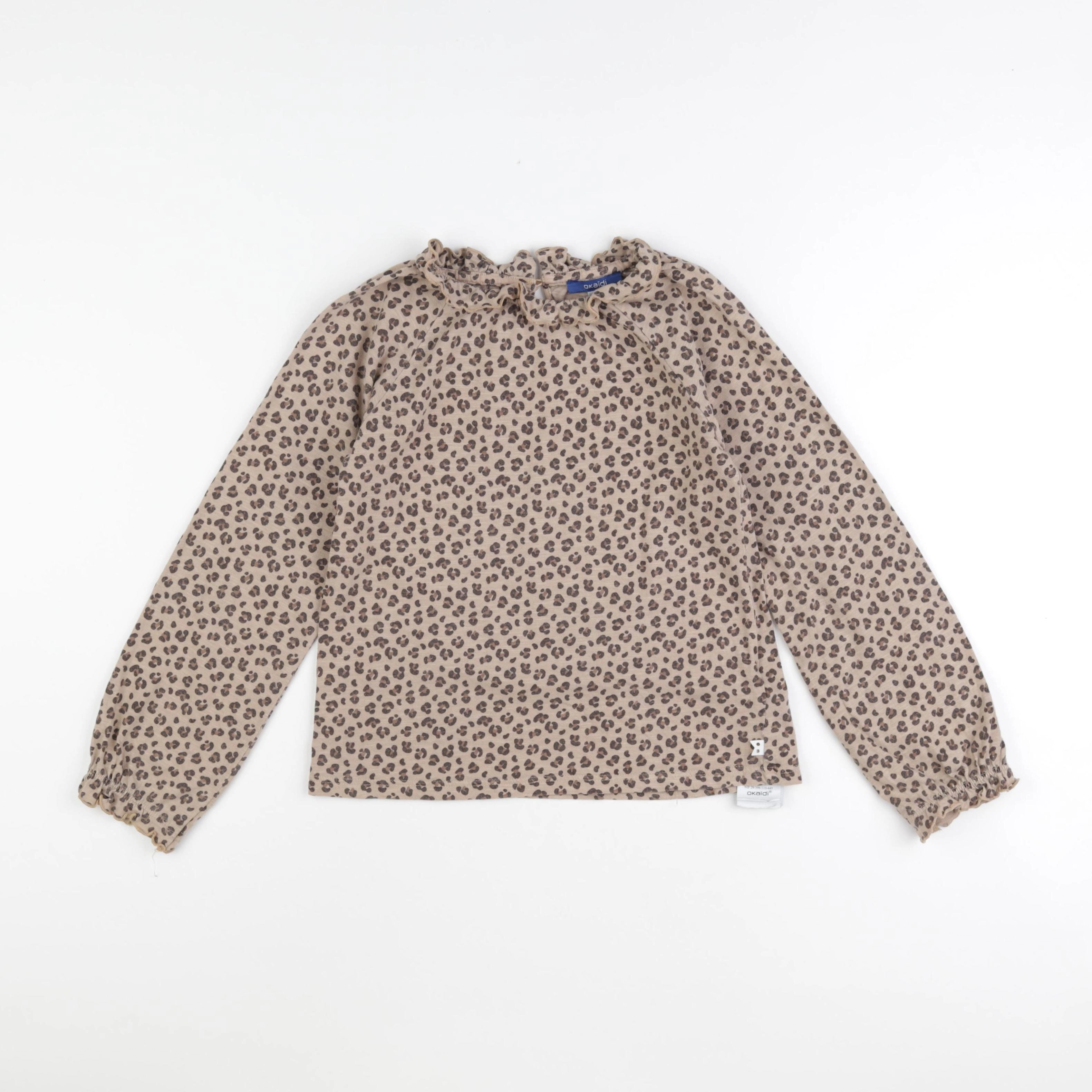 Okaidi - tee-shirt beige, noir - 8 ans