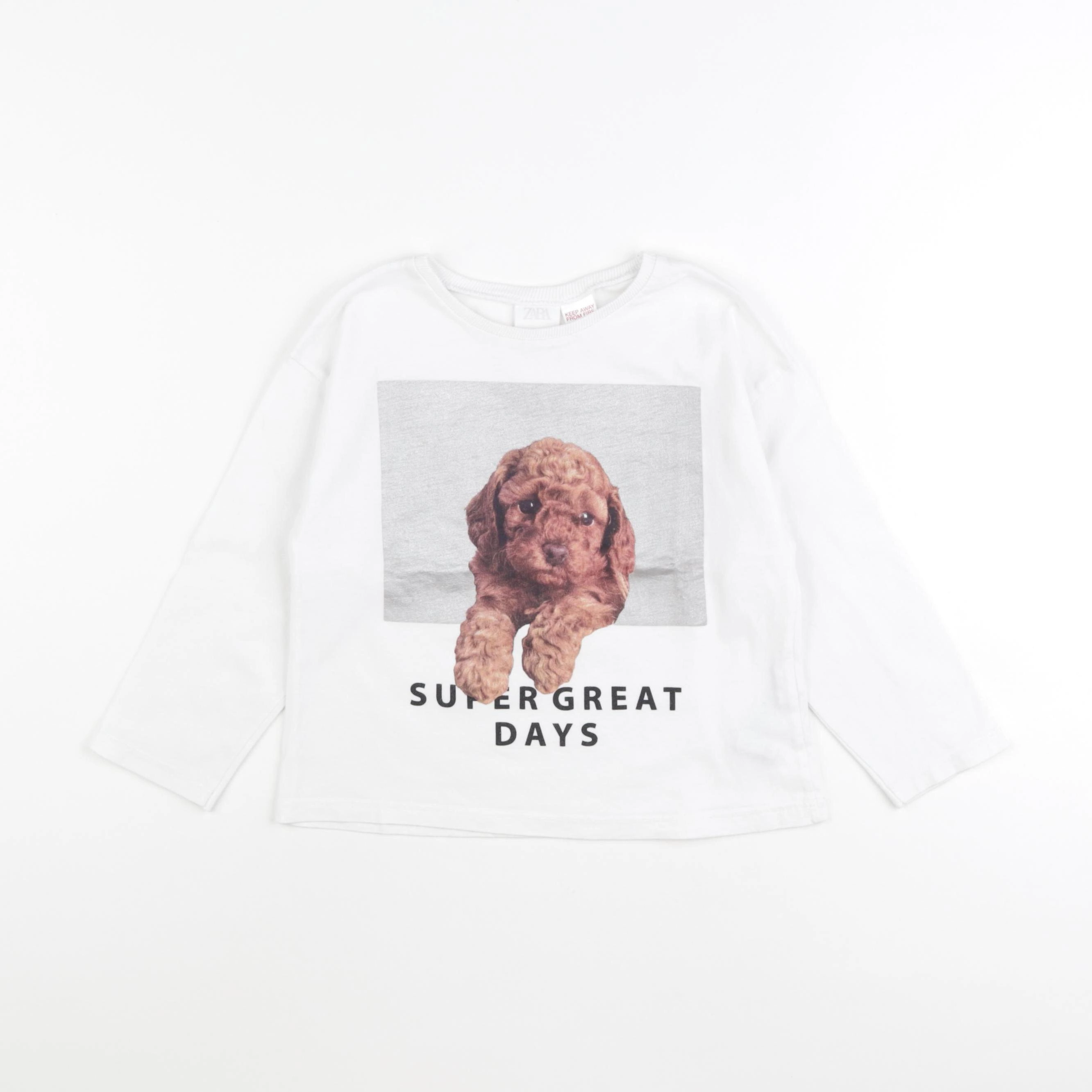 Zara - tee-shirt blanc - 4/5 ans