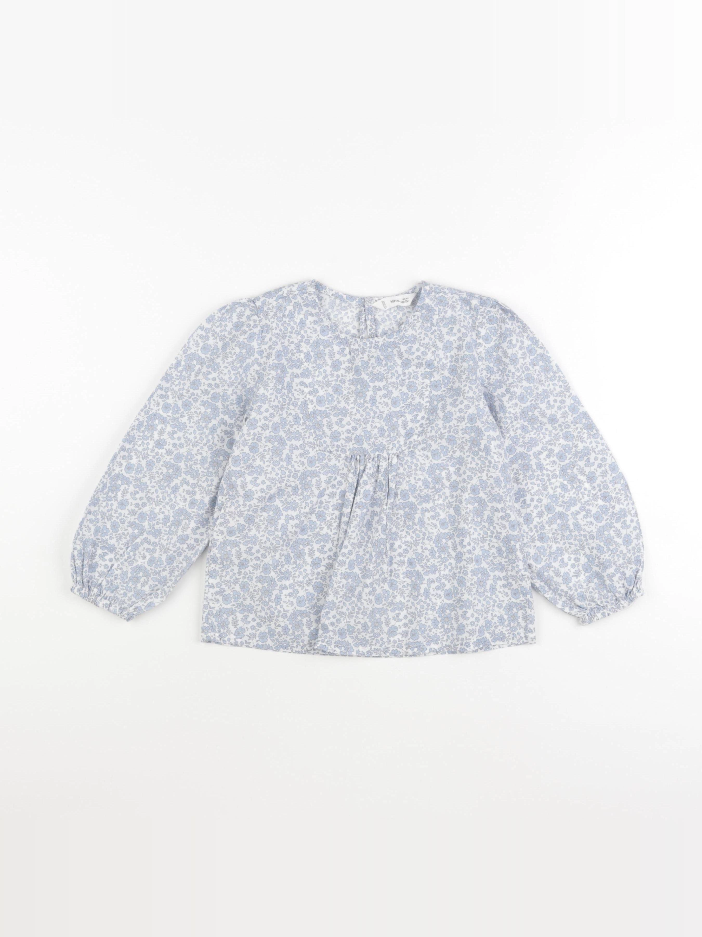 Mango - blouse bleu, blanc - 4/5 ans