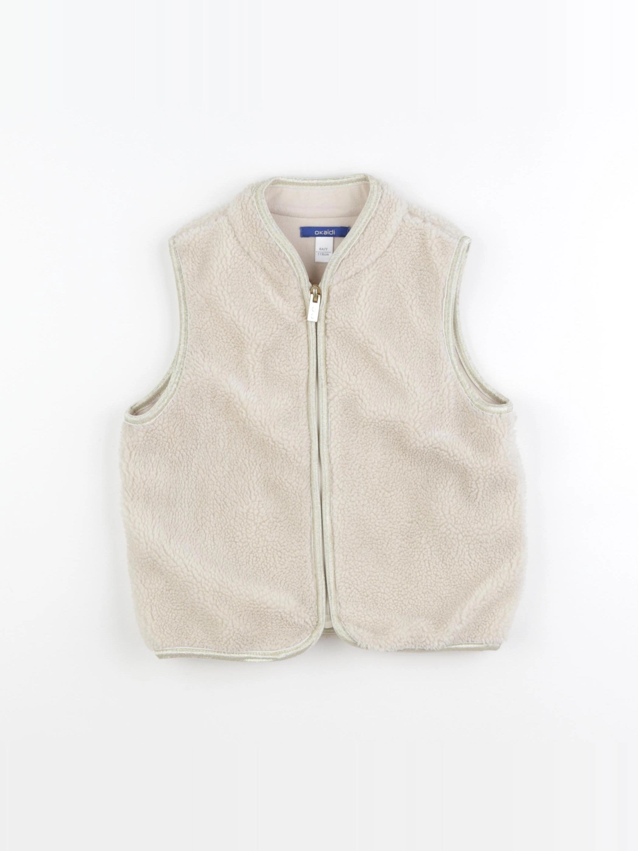 Okaidi - gilet beige - 6 ans