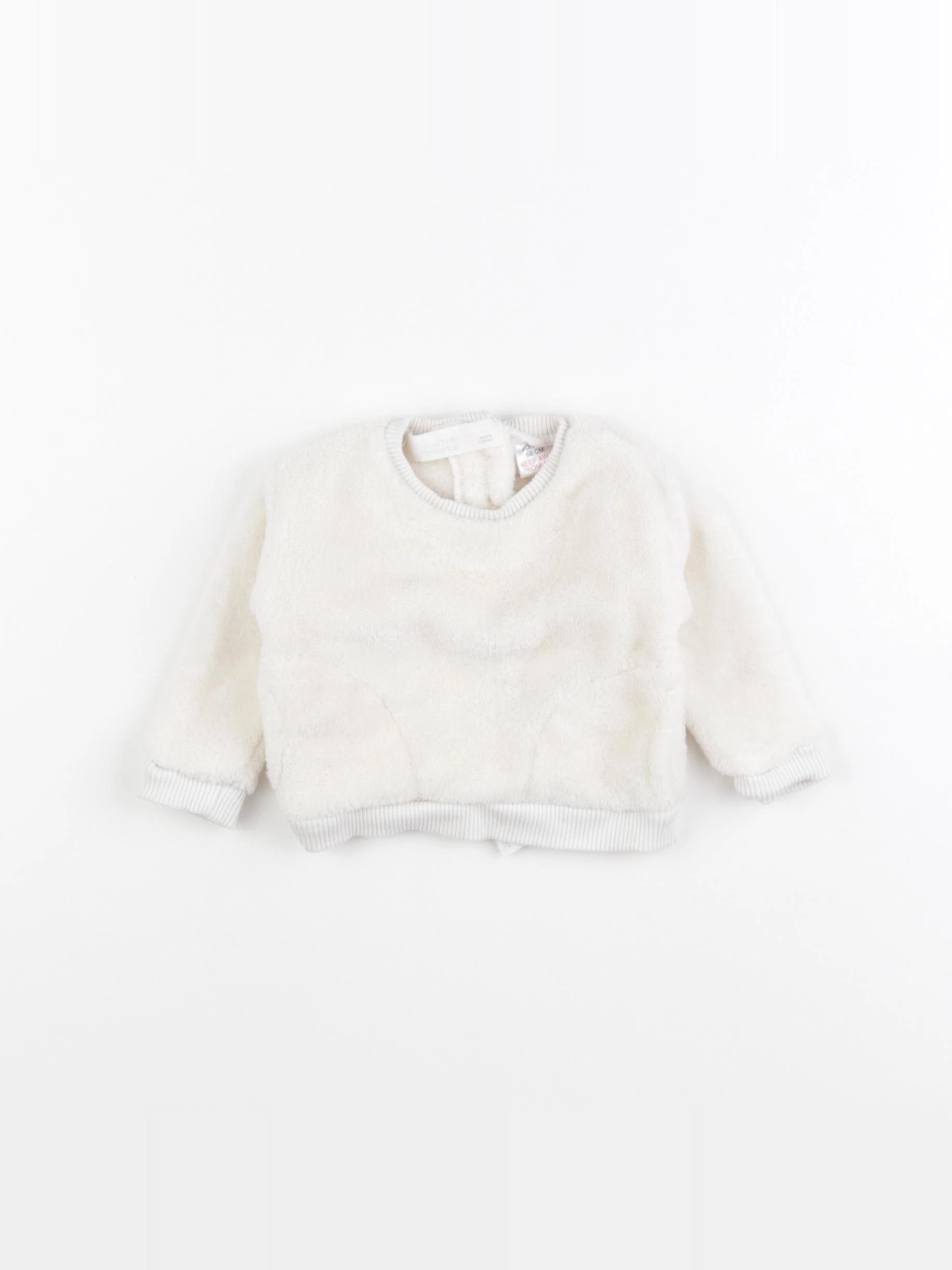 Zara - sweat blanc - 3/6 mois