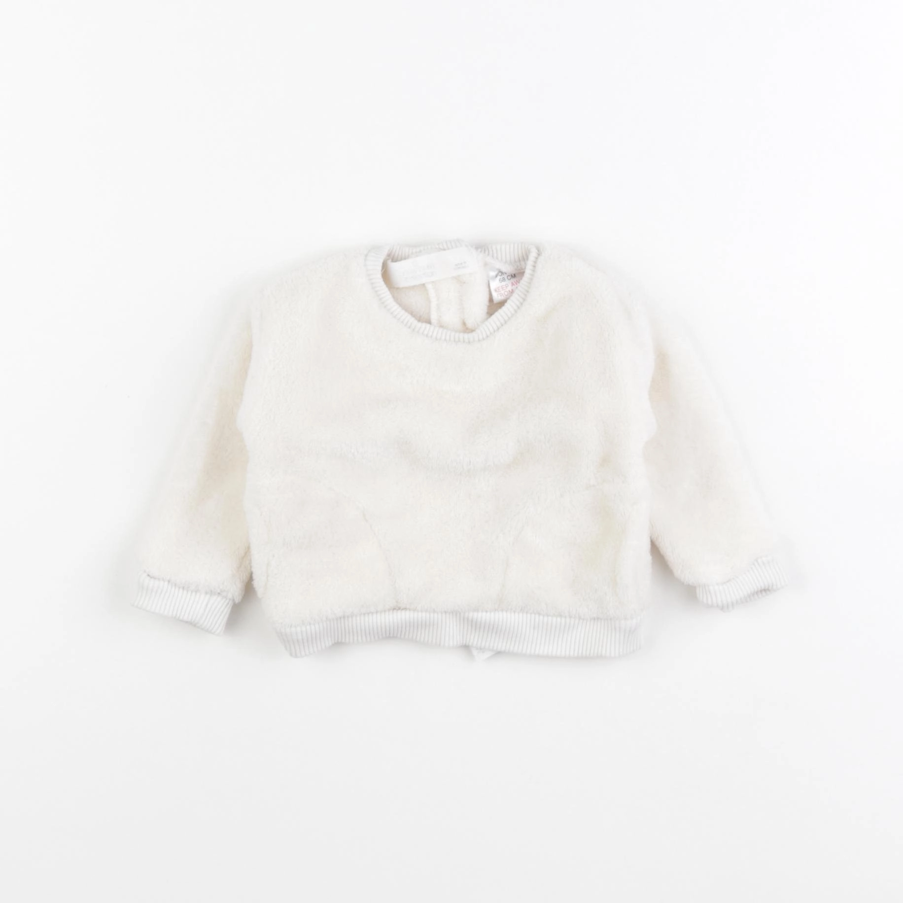 Zara - sweat blanc - 3/6 mois
