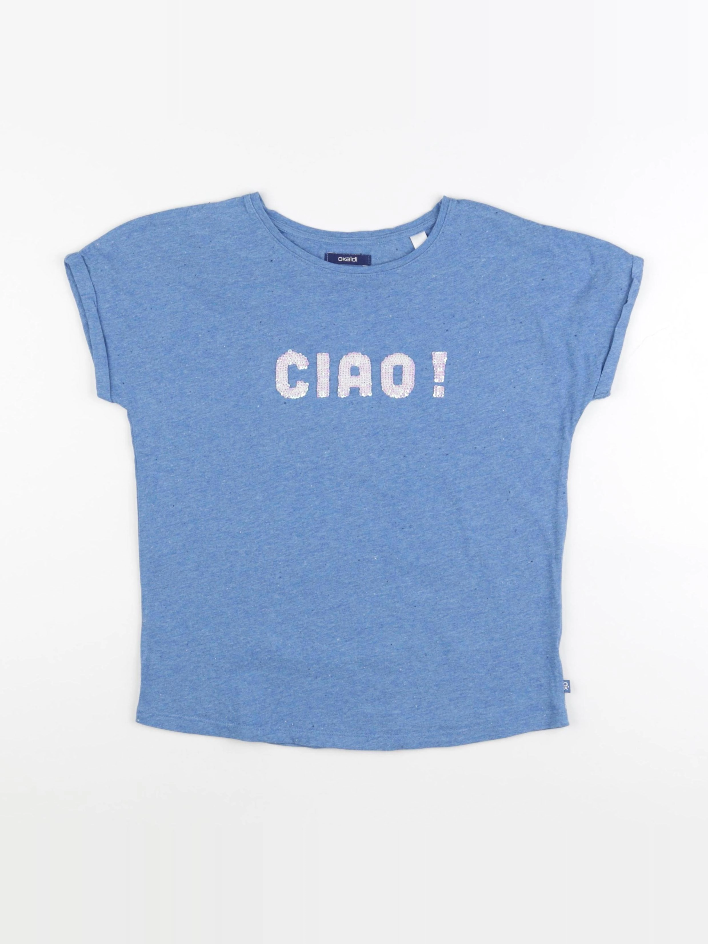 Okaidi - tee-shirt bleu - 8 ans