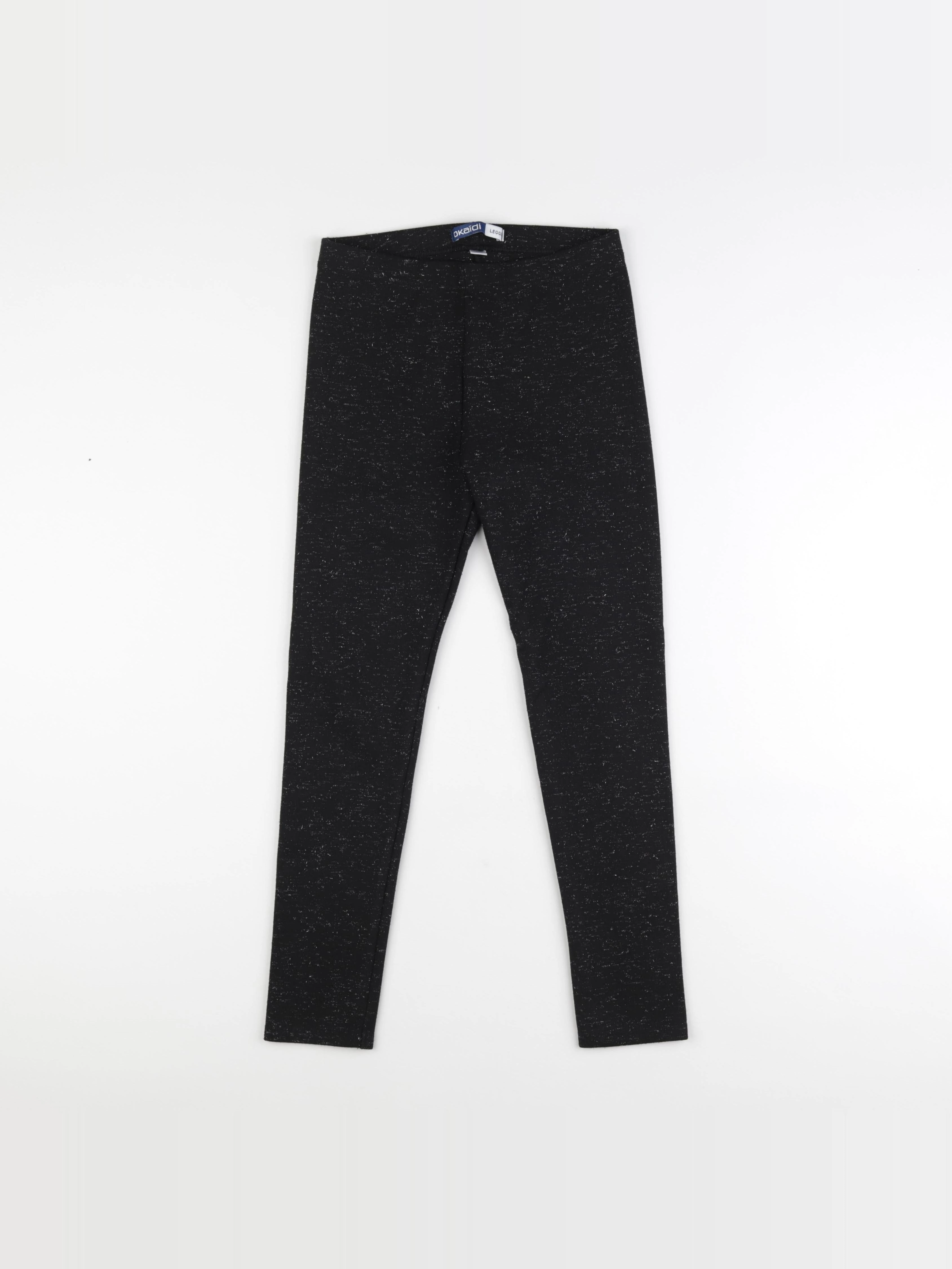 Okaidi - legging noir, argent - 12 ans