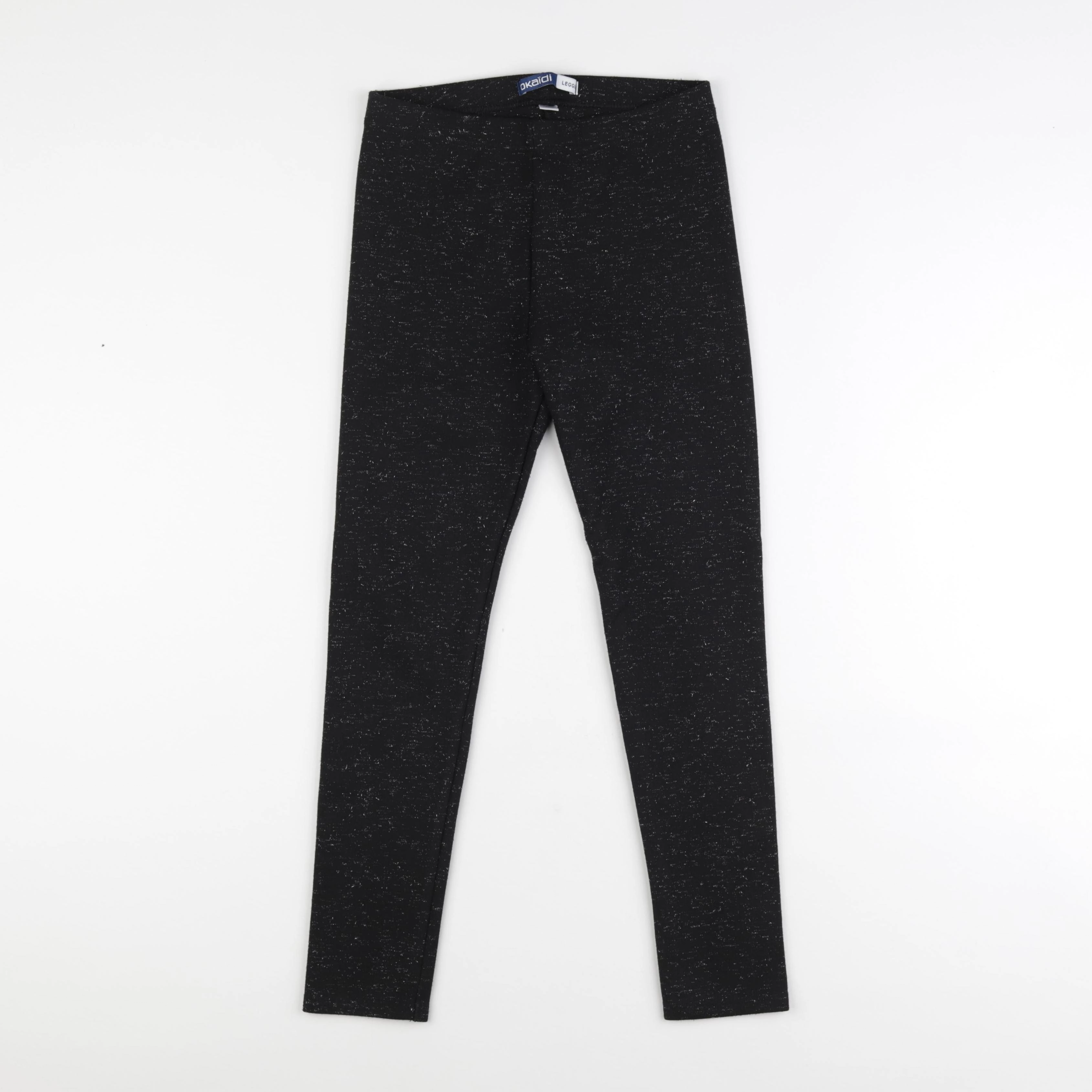 Okaidi - legging noir, argent - 12 ans