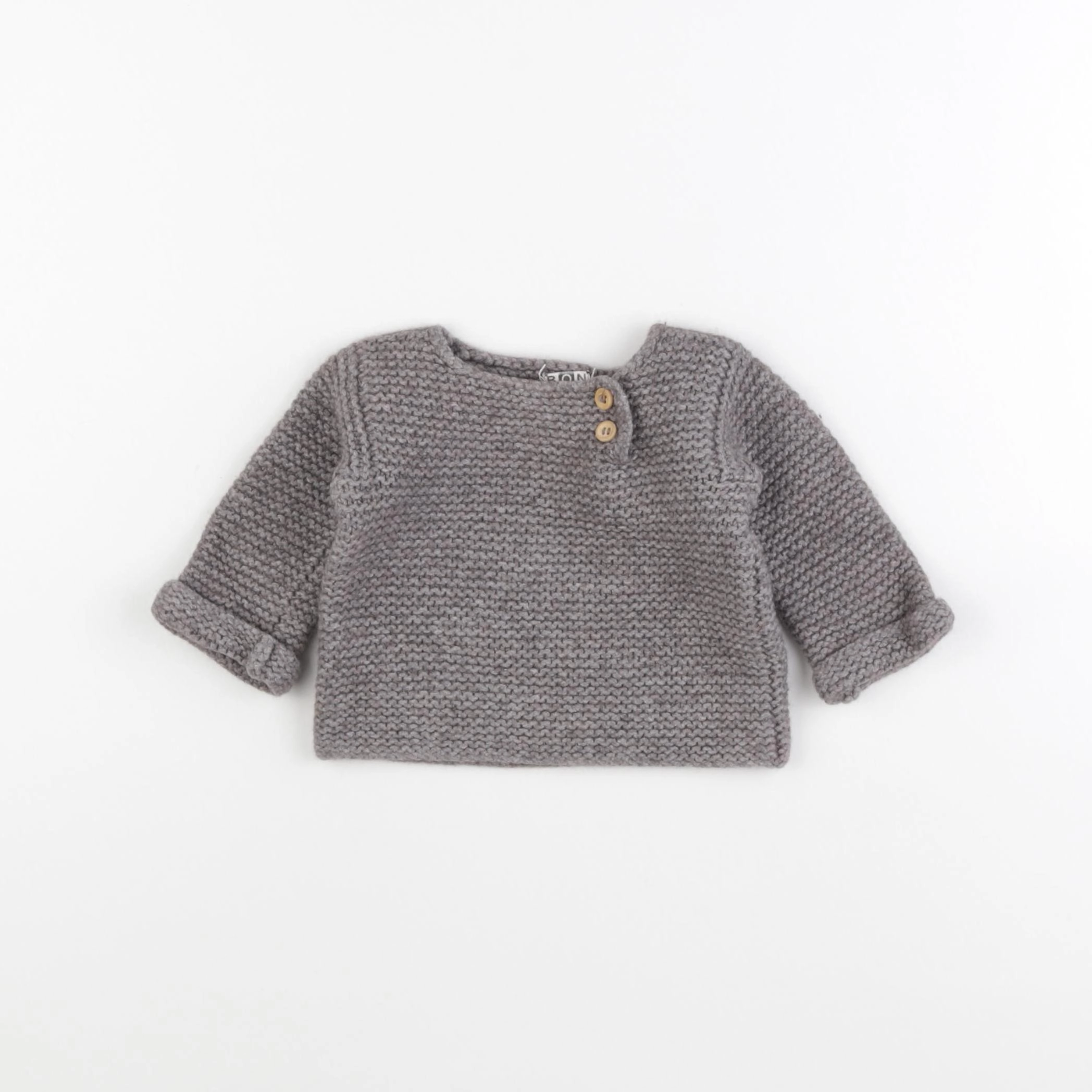 Bonton - pull gris - 3 mois