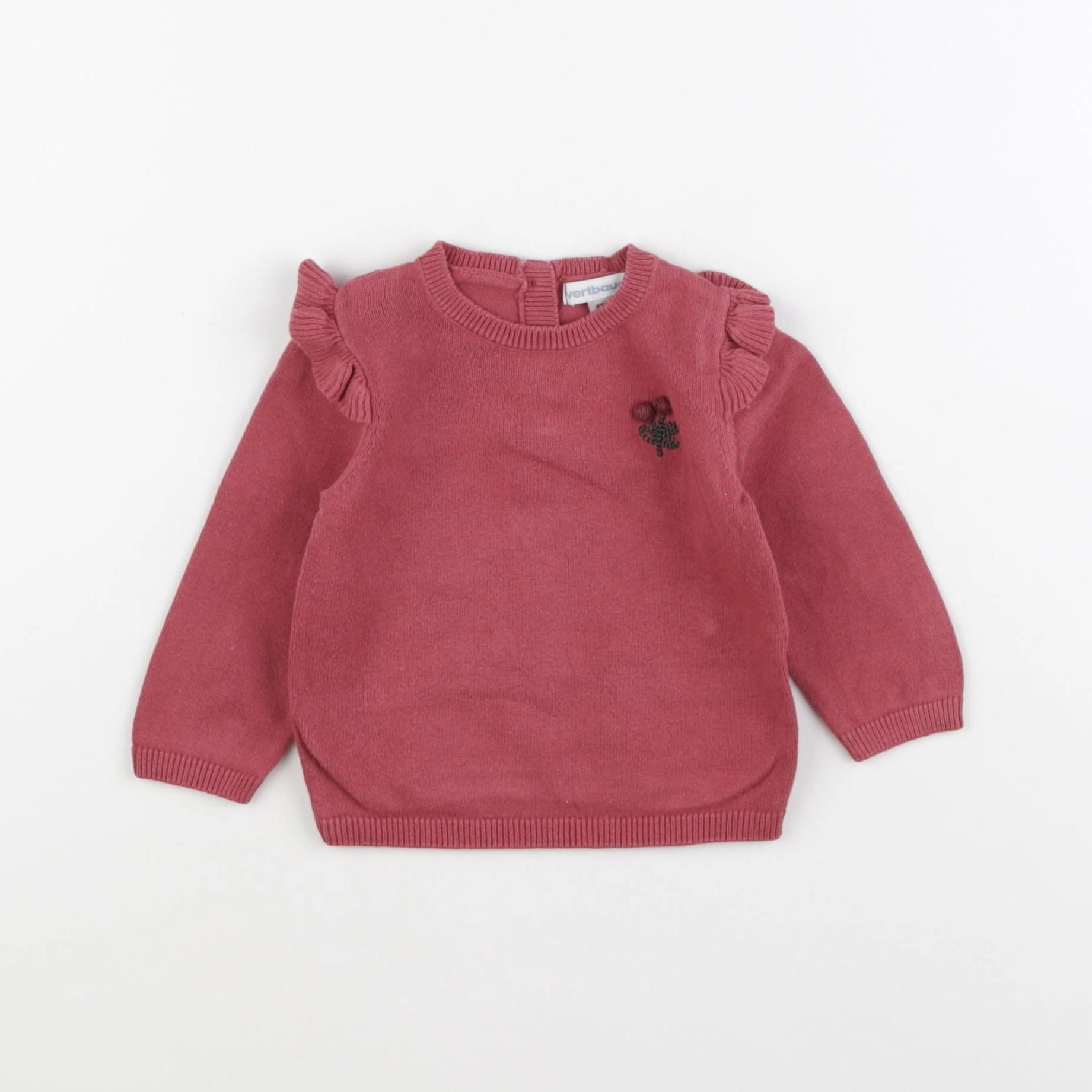 Vertbaudet - pull rose - 6 mois