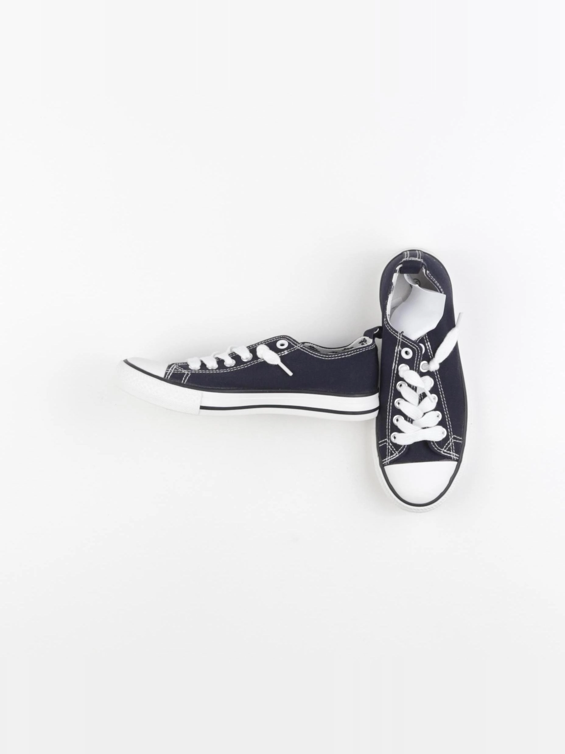 Vertbaudet - tennis à scratch/ lacets bleu - pointure 34