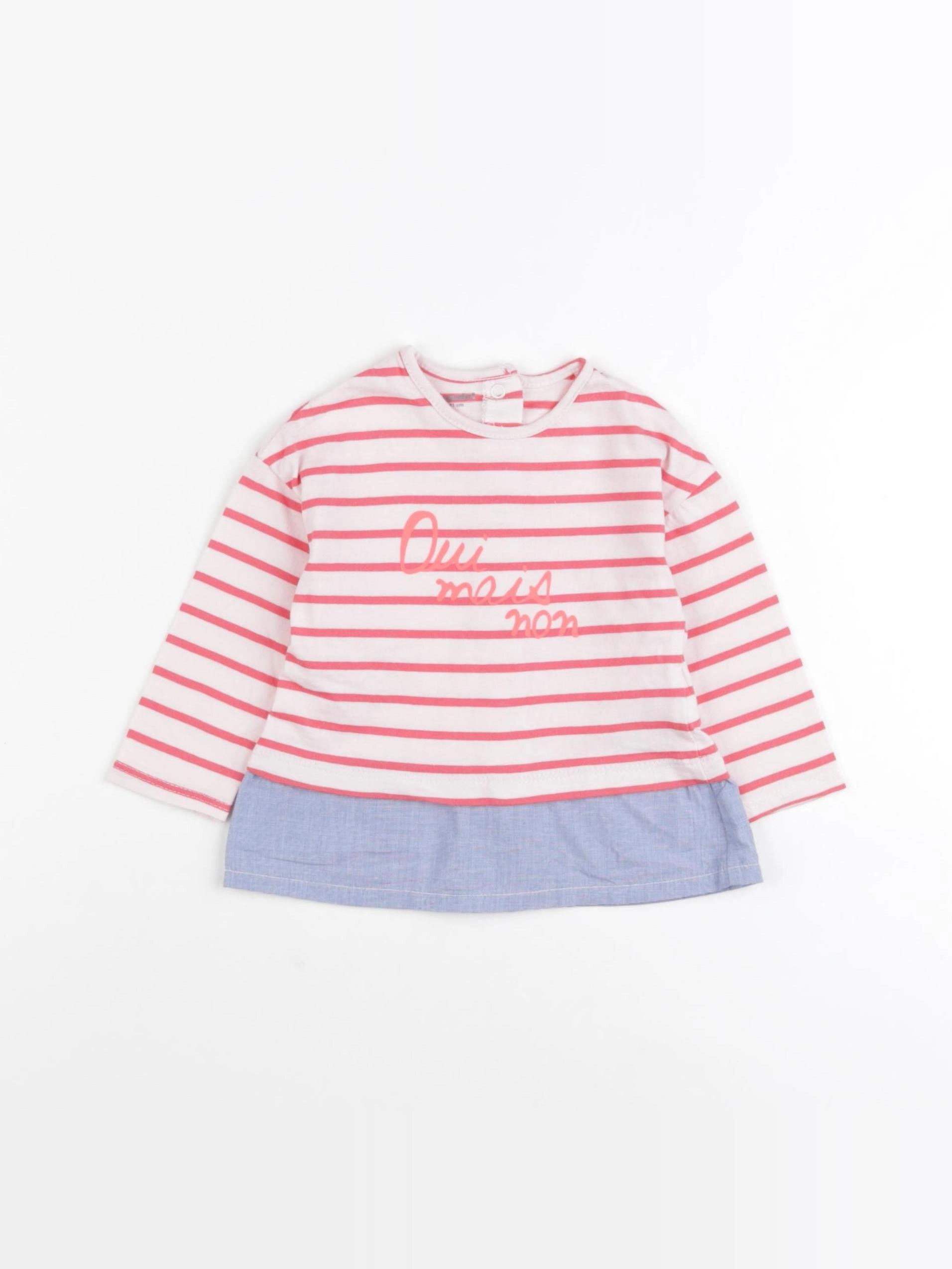 Vertbaudet - tee-shirt rose - 9 mois