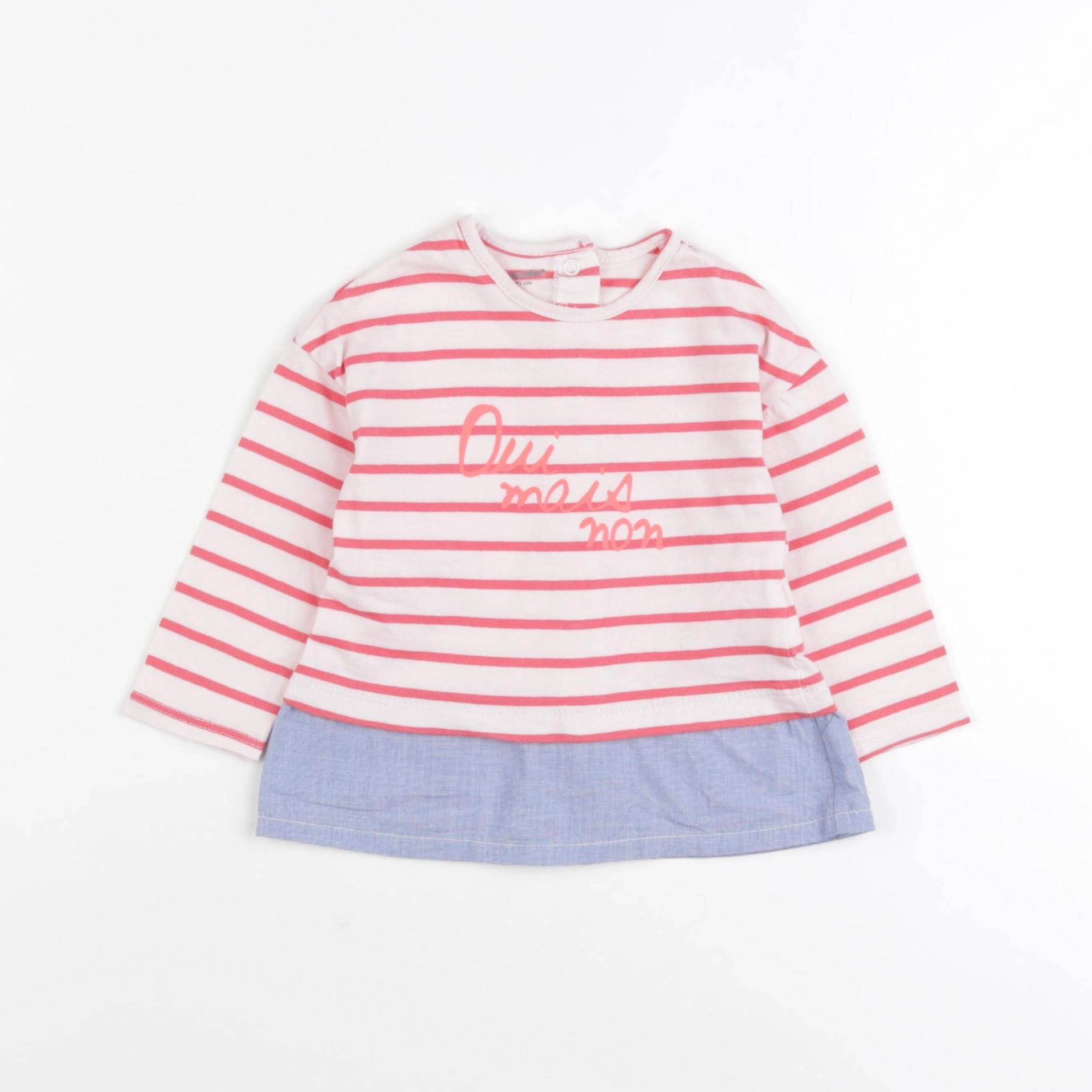 Vertbaudet - tee-shirt rose - 9 mois
