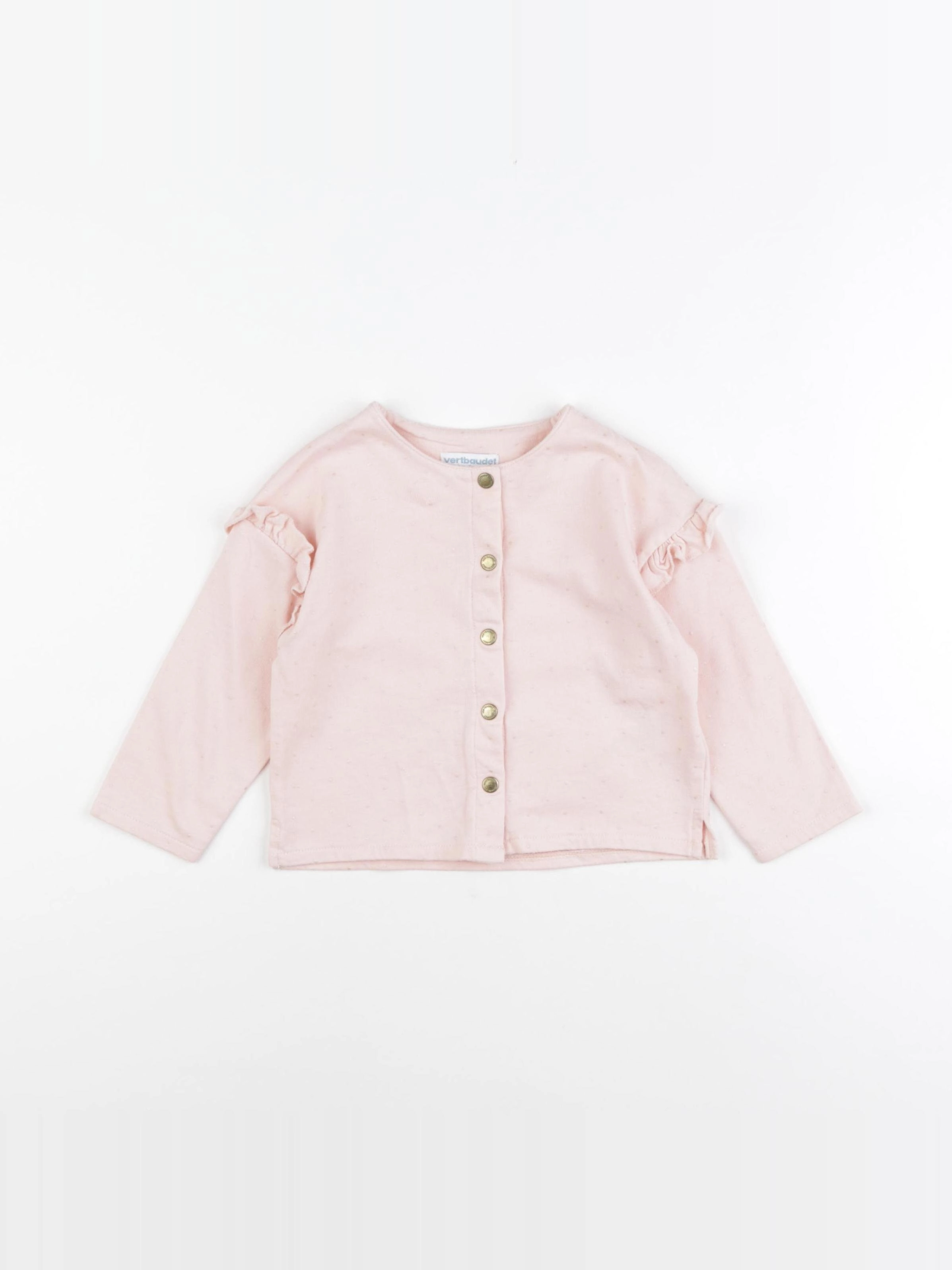 Vertbaudet - sweat rose - 18 mois