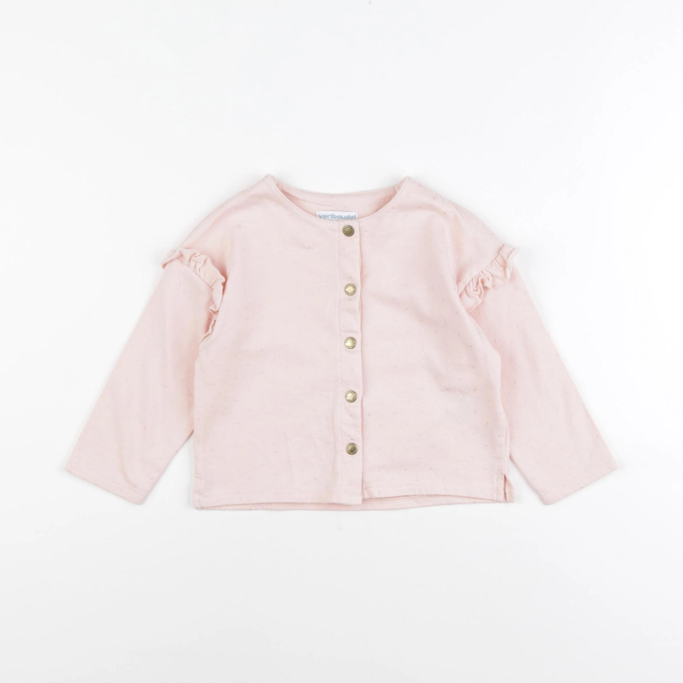 Vertbaudet - sweat rose - 18 mois