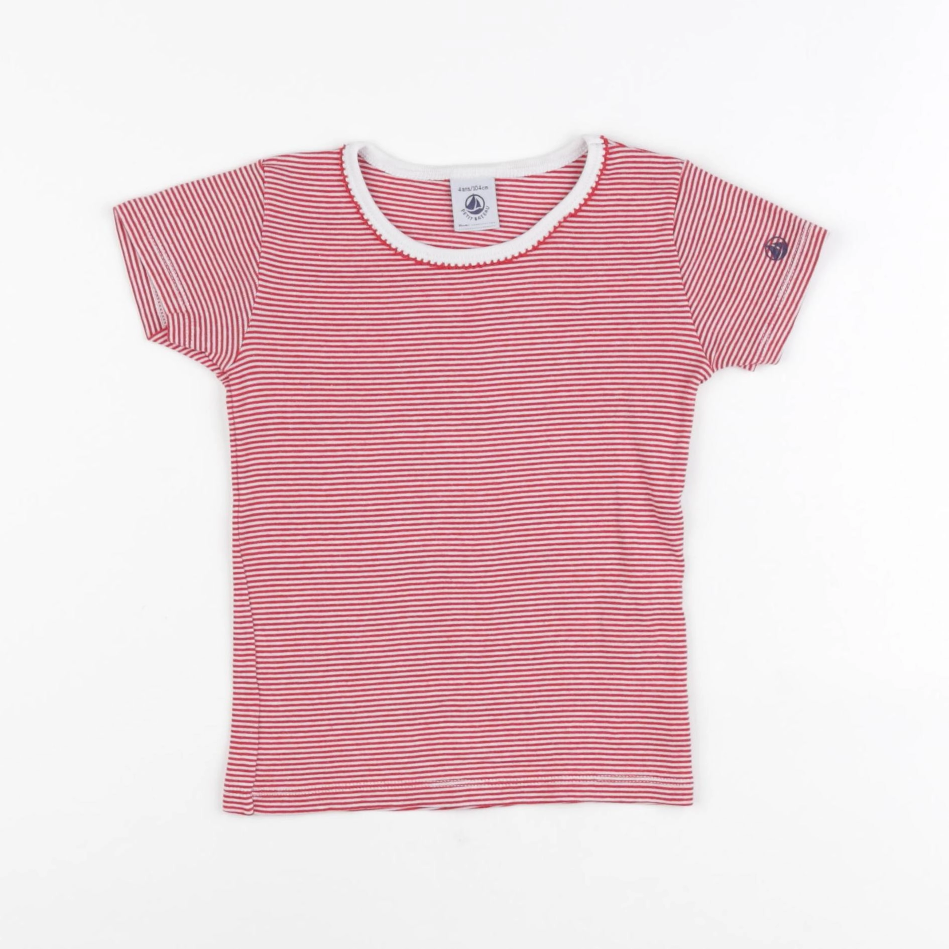Petit Bateau - maillot de corps rouge - 4 ans