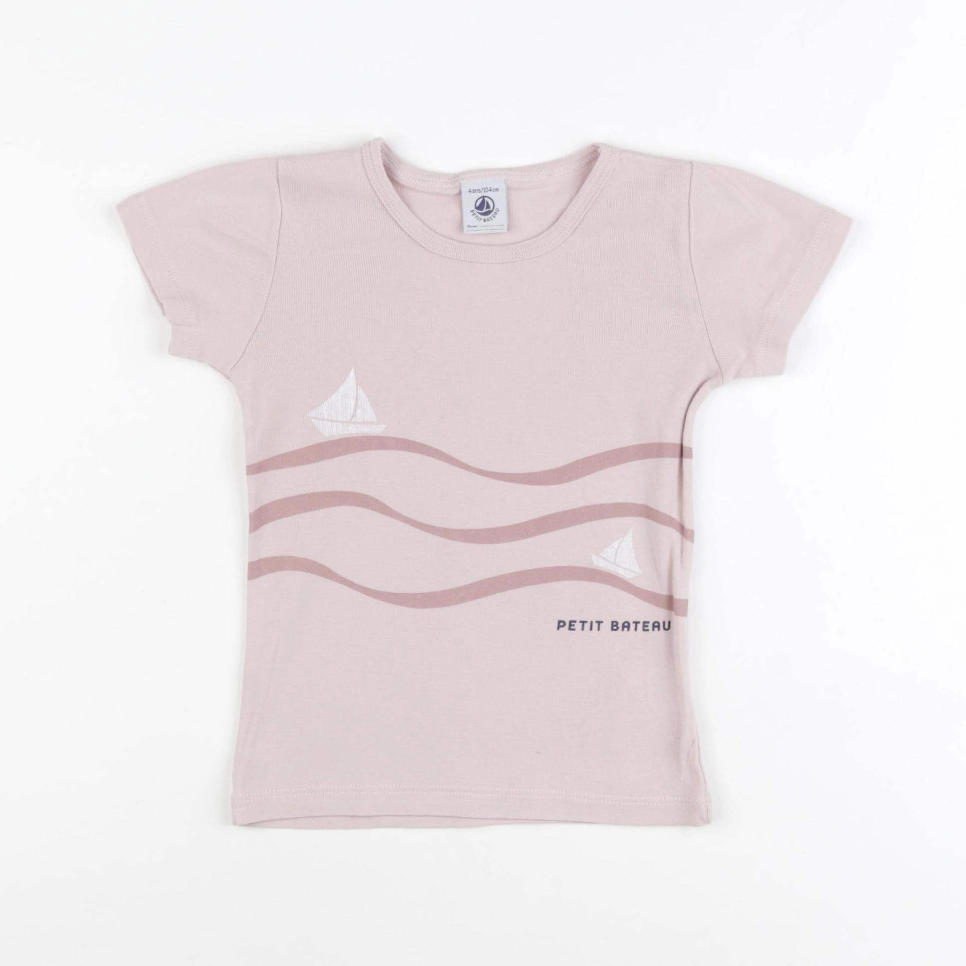 Petit Bateau - maillot de corps rose - 4 ans