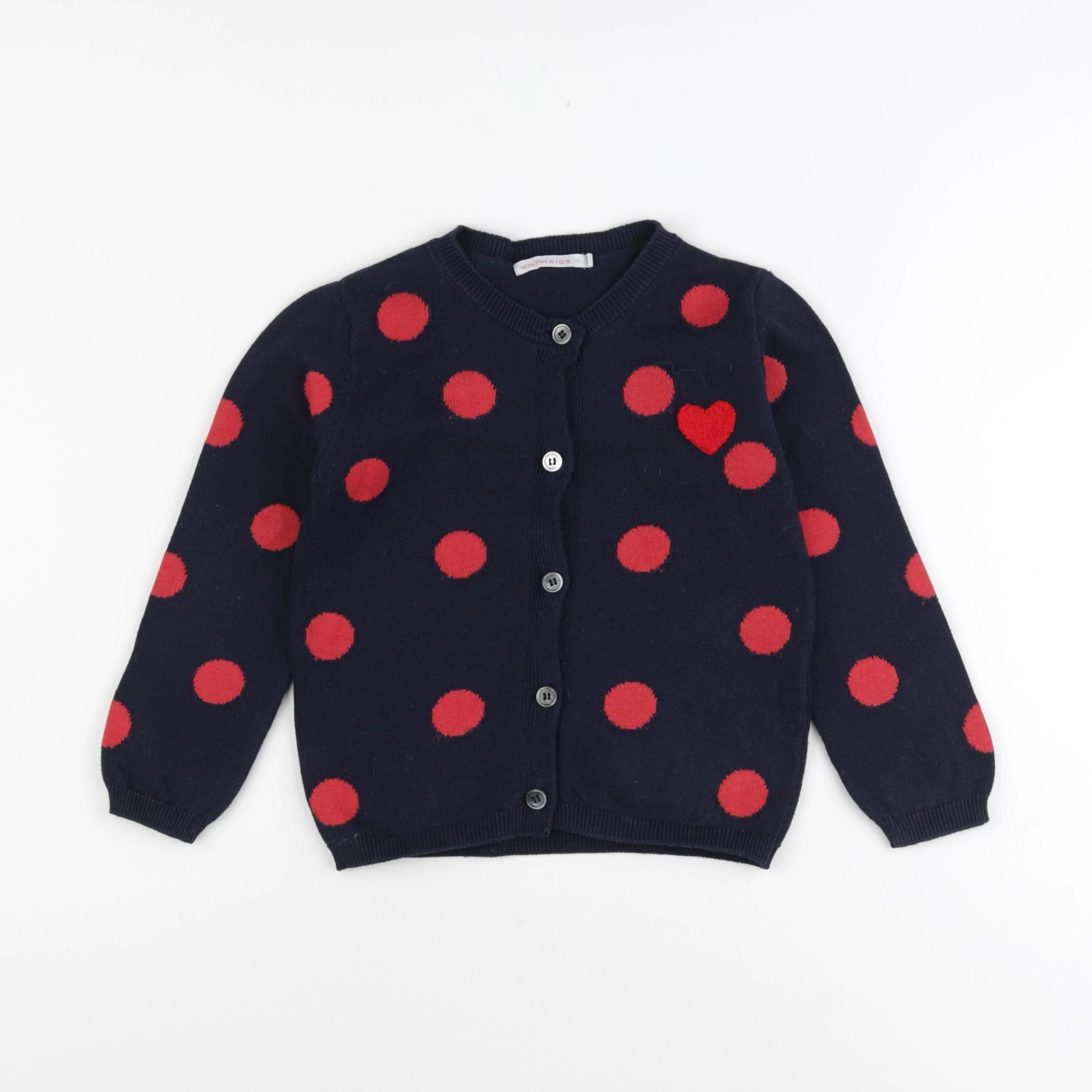 Monoprix - gilet bleu, rouge - 5 ans